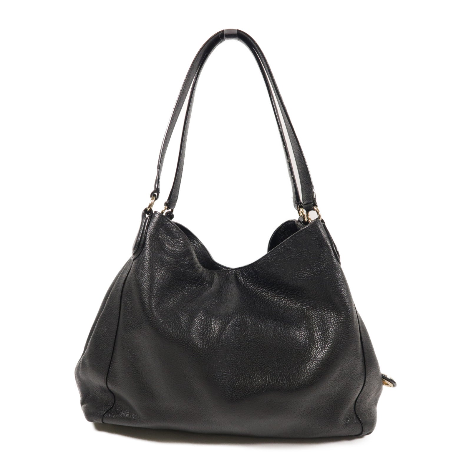 COACH 牛皮皮革Shoulder Bag銀扣肩背袋