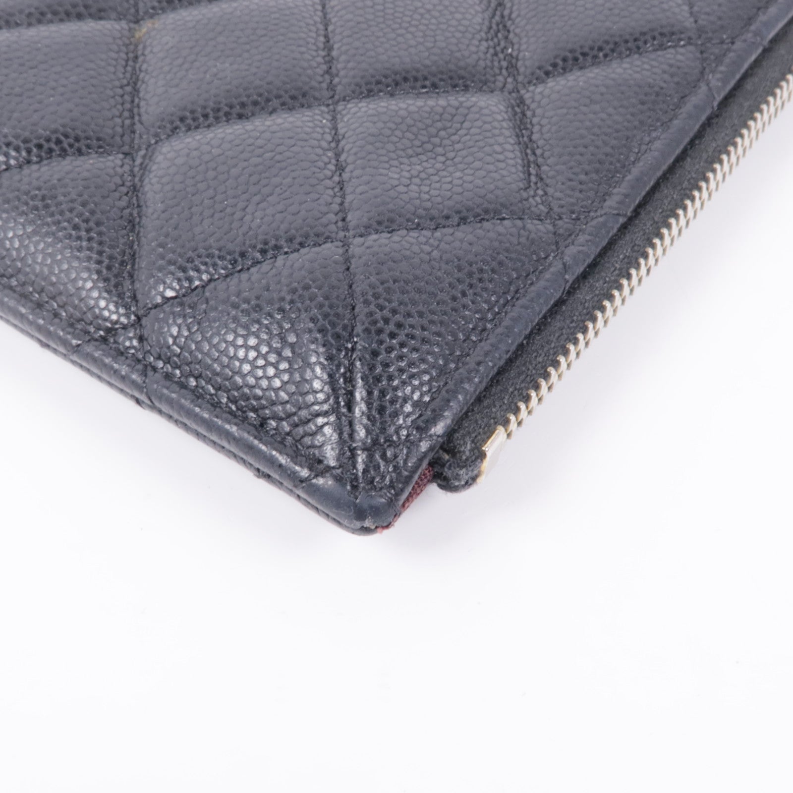 CHANEL 牛皮皮革Zipped Wallet金扣長錢包