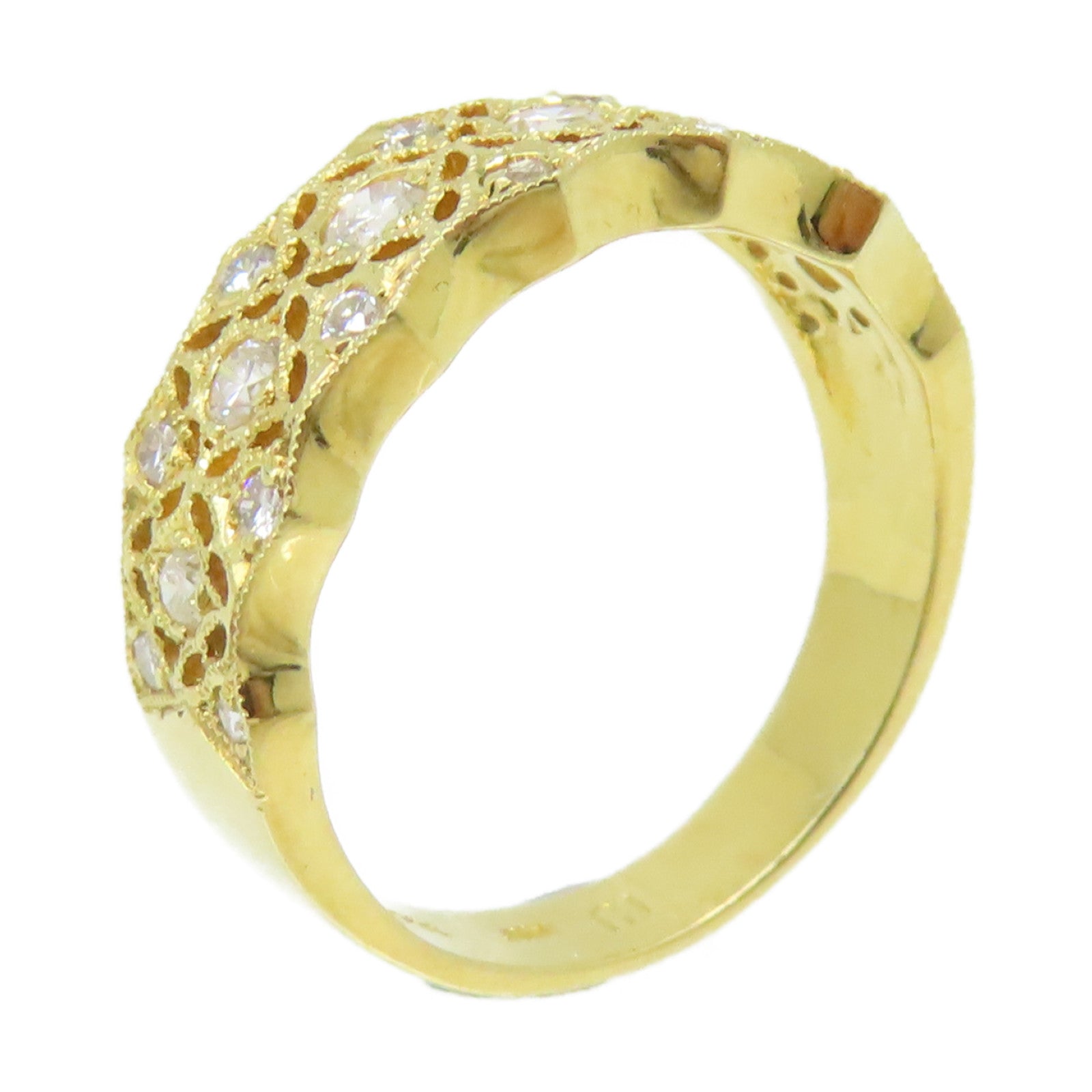 JEWELRY 【激減優惠】18K黃金/鑽石Diamond Ring戒指US#5.25