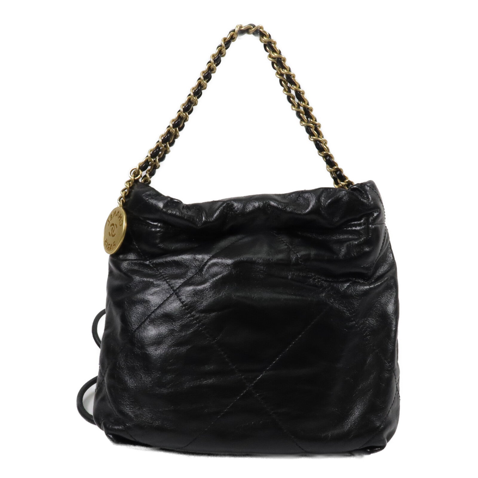 CHANEL 牛皮皮革Chanel 22 Mini鏈帶肩背袋