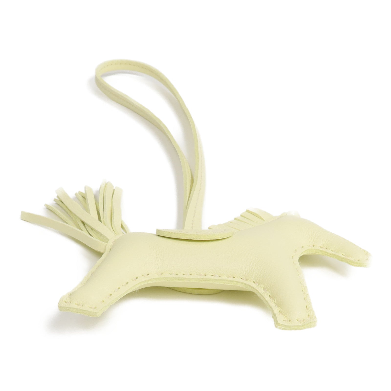 HERMES Milo皮革Rodeo PM掛飾Jaune Milton