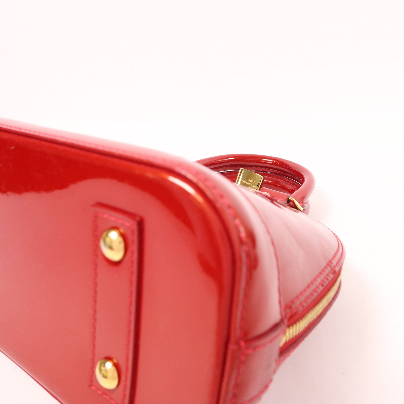 LOUIS VUITTON Monogram Vernis Alma BB金扣手挽肩背兩用袋
