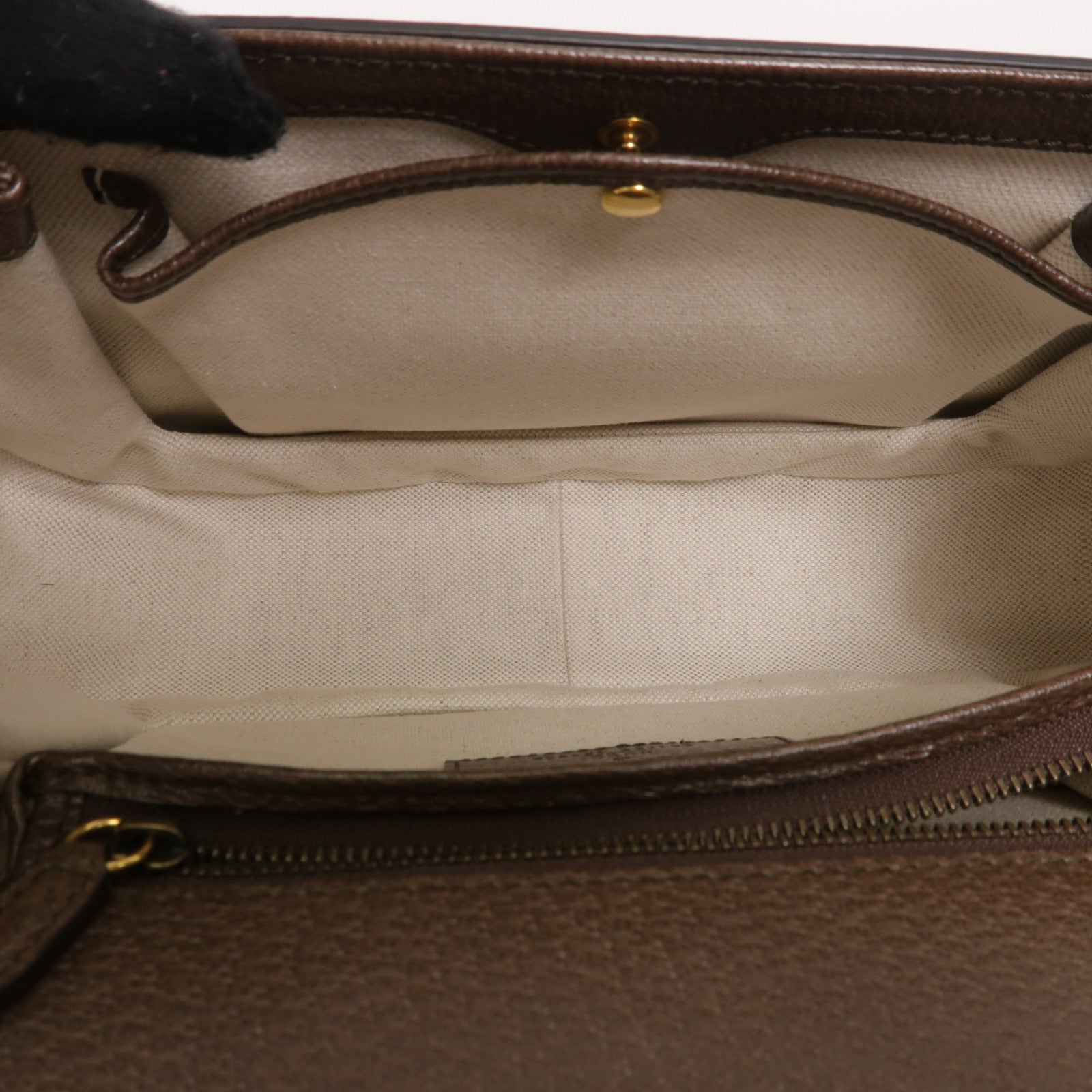 GUCCI GG 100th anniversary Bamboo Bag 2 way Shoulder Bag Canvas Brown/White