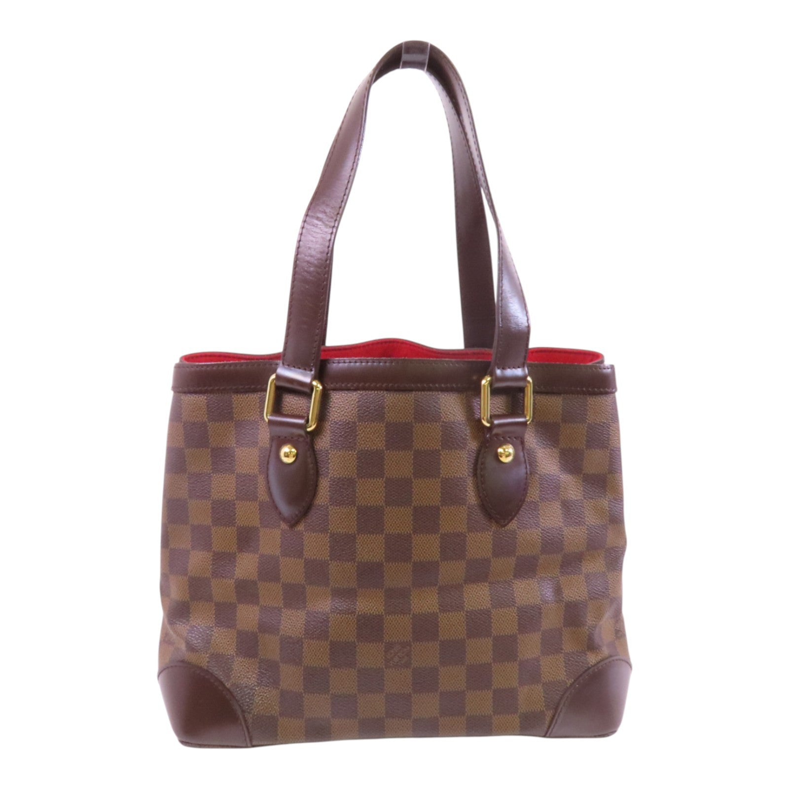 LOUIS VUITTON Damier Ebene Hampstead PM金扣肩背袋