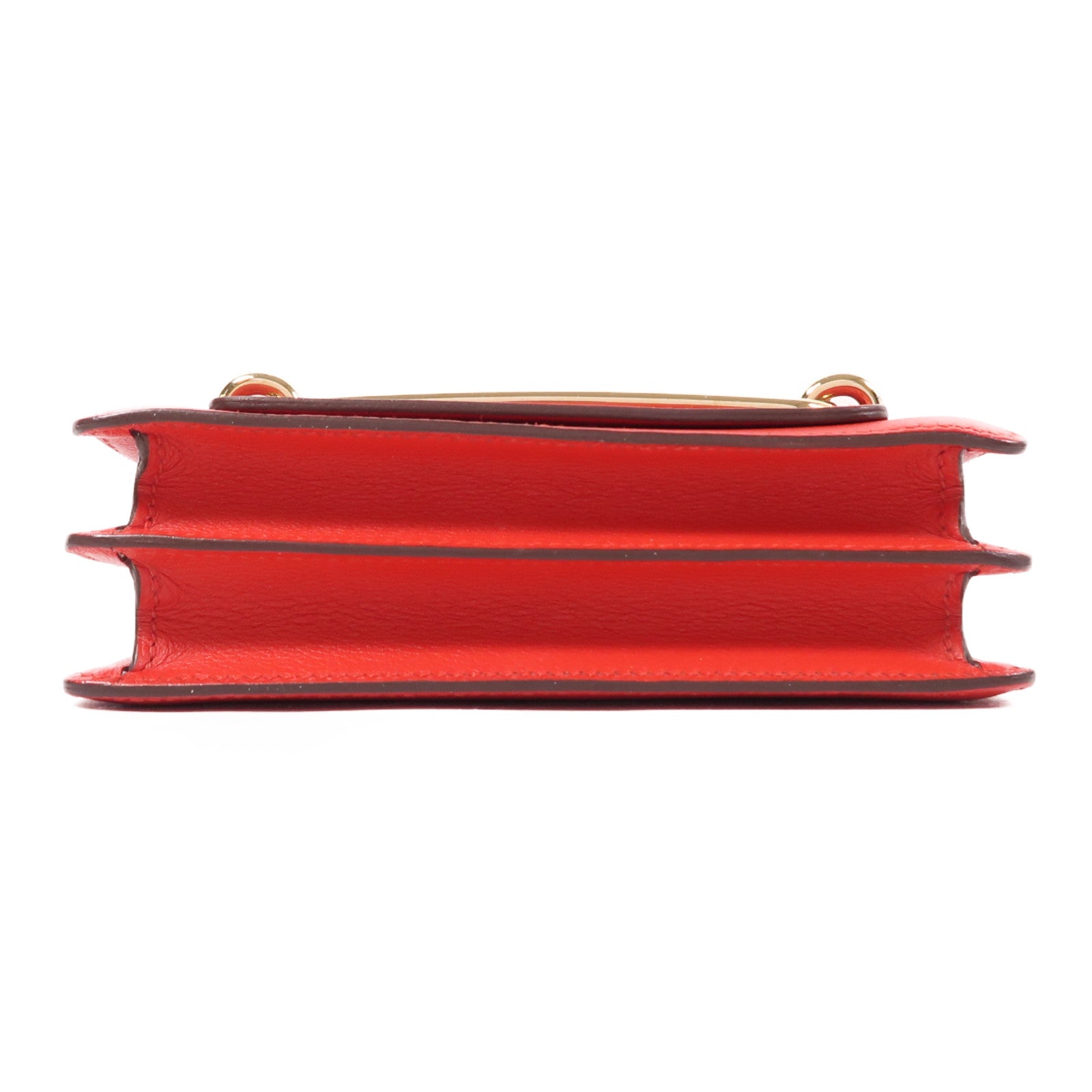 HERMES 【激減優惠】Evercolor皮革Mini Roulis金扣肩背袋S3 Rouge De Coeur
