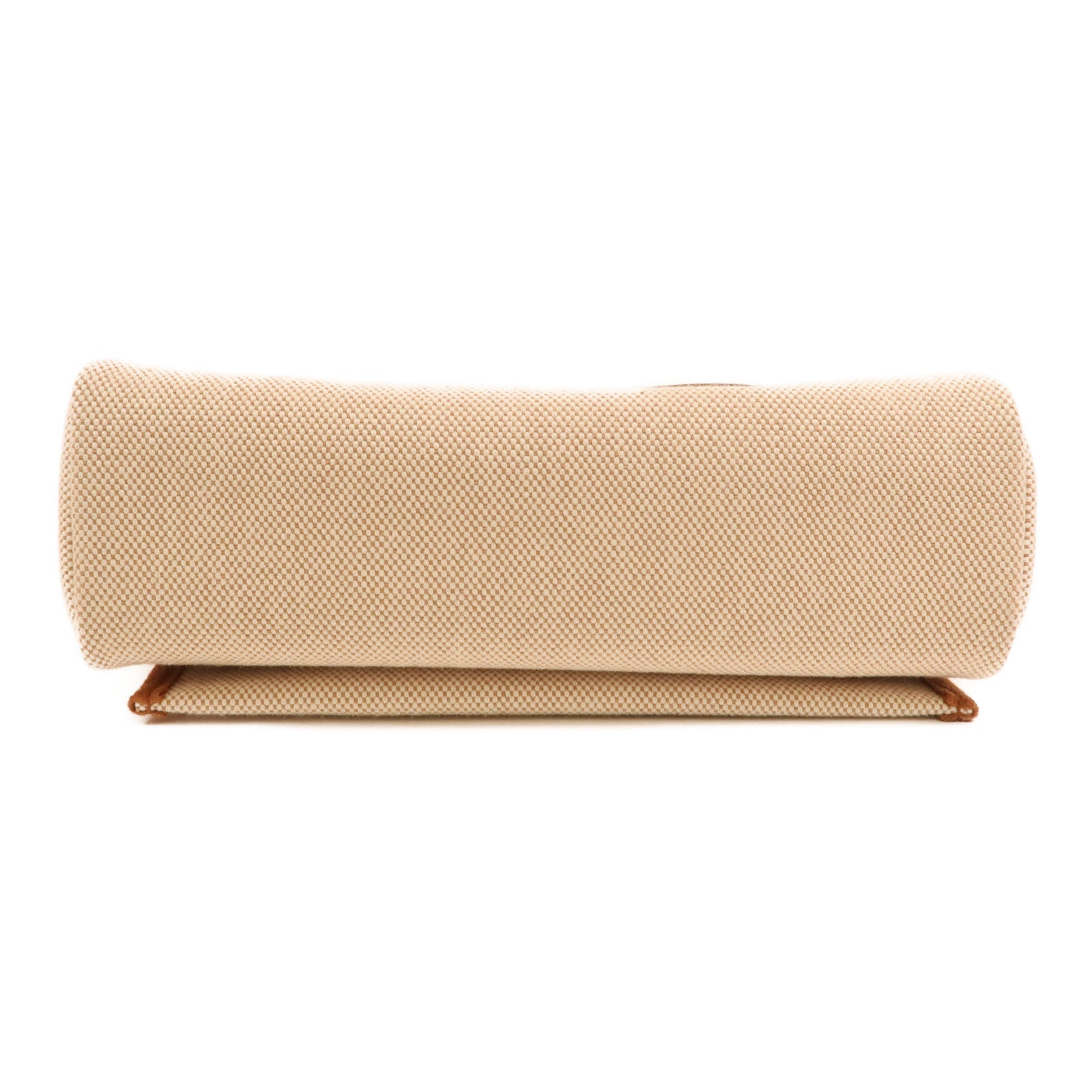 HERMES 帆布Mini Herbag金扣肩背袋Beige/Gold