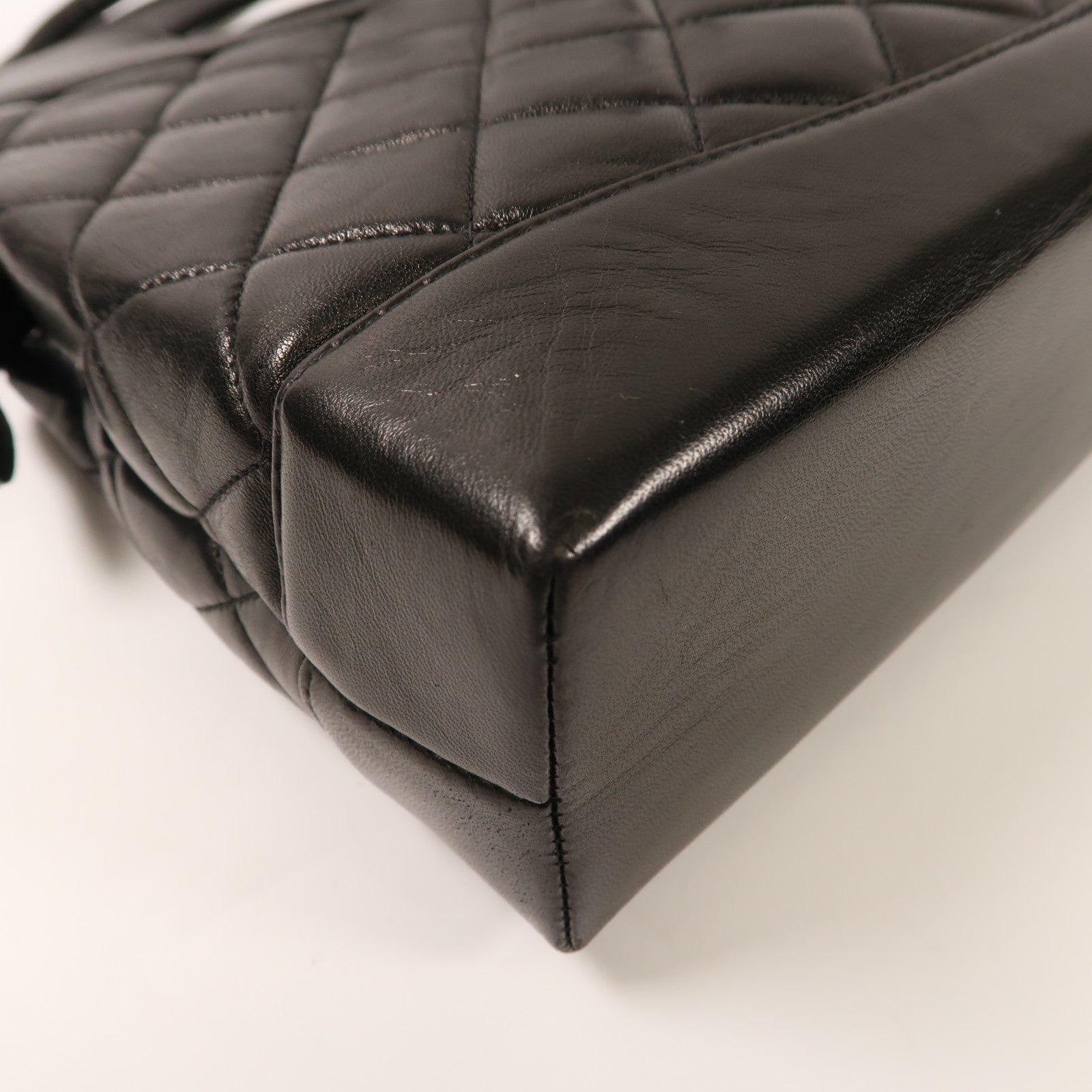 CHANEL 羊皮皮革Shoulder Bag金扣手挽肩背兩用袋