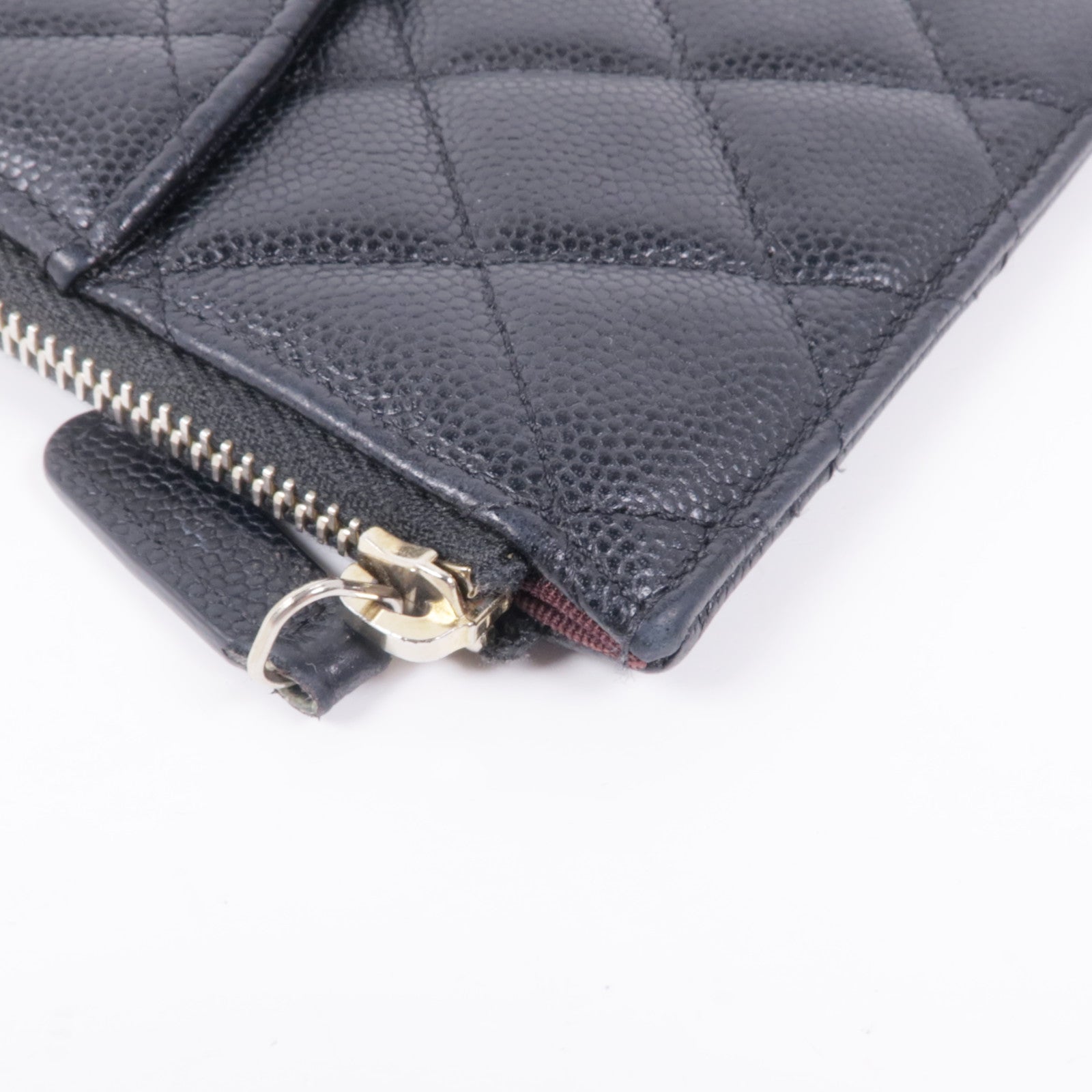 CHANEL 牛皮皮革Zipped Wallet金扣長錢包