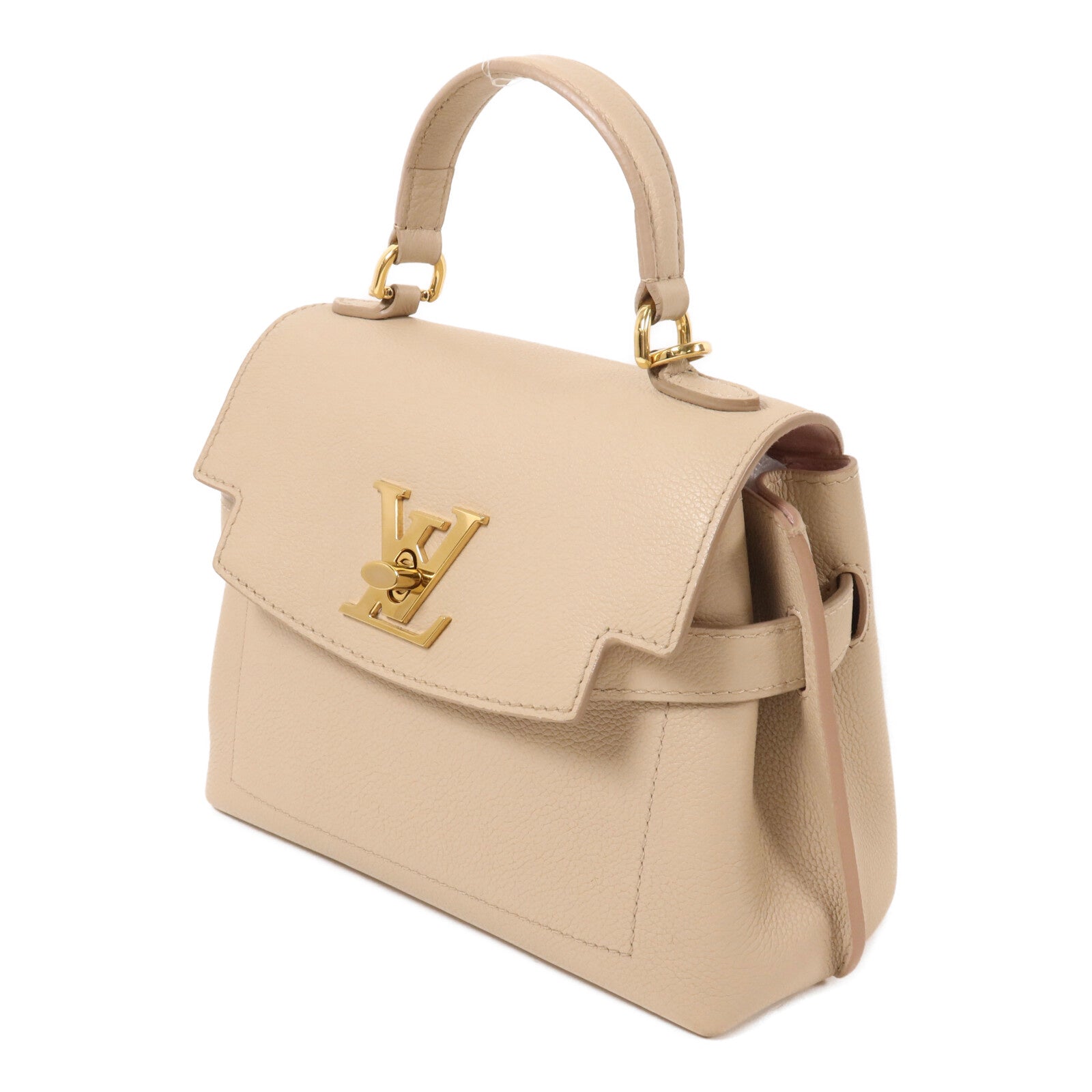 LOUIS VUITTON 牛皮皮革Lockme Ever Mini鏈帶手挽肩背兩用袋