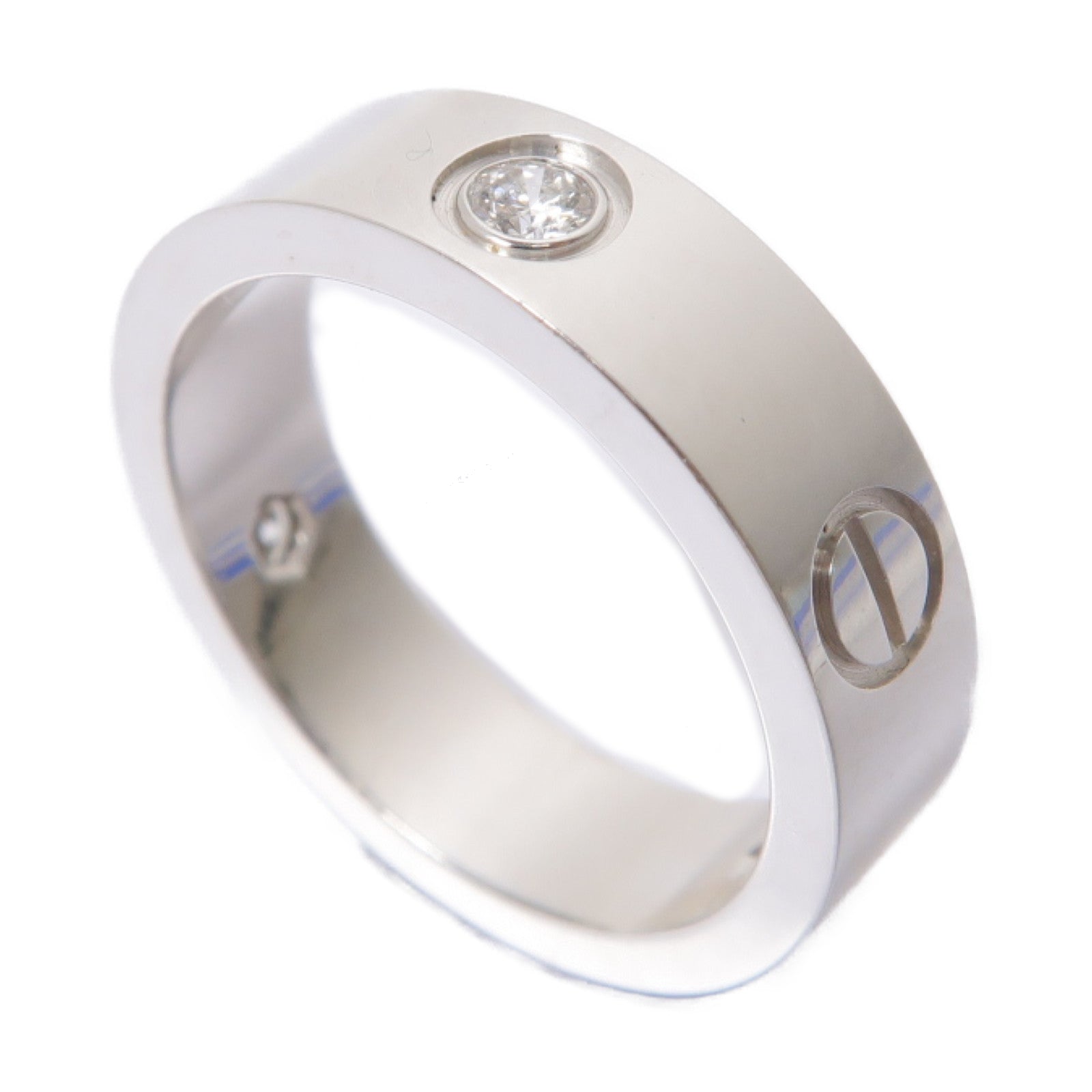CARTIER 18K白金Love Diamond Ring鑽石戒指Cartier#56/#US7.75
