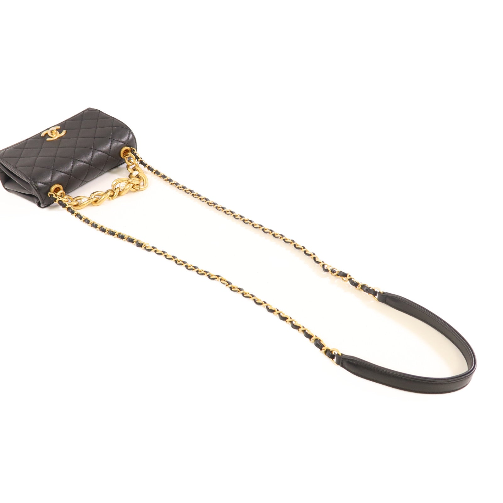 CHANEL 牛皮皮革2 Way Shoulder金扣肩背袋