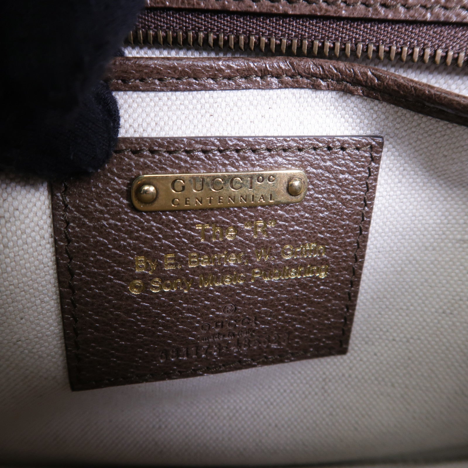 GUCCI GG 100th anniversary Bamboo Bag 2 way Shoulder Bag Canvas Brown/White