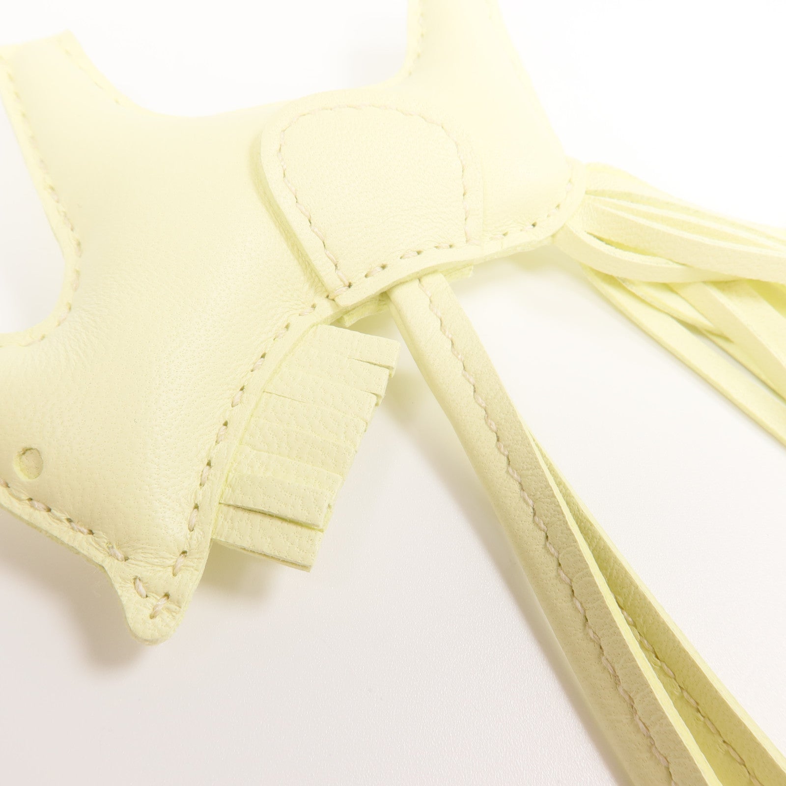 HERMES Milo皮革Rodeo PM掛飾Jaune Milton