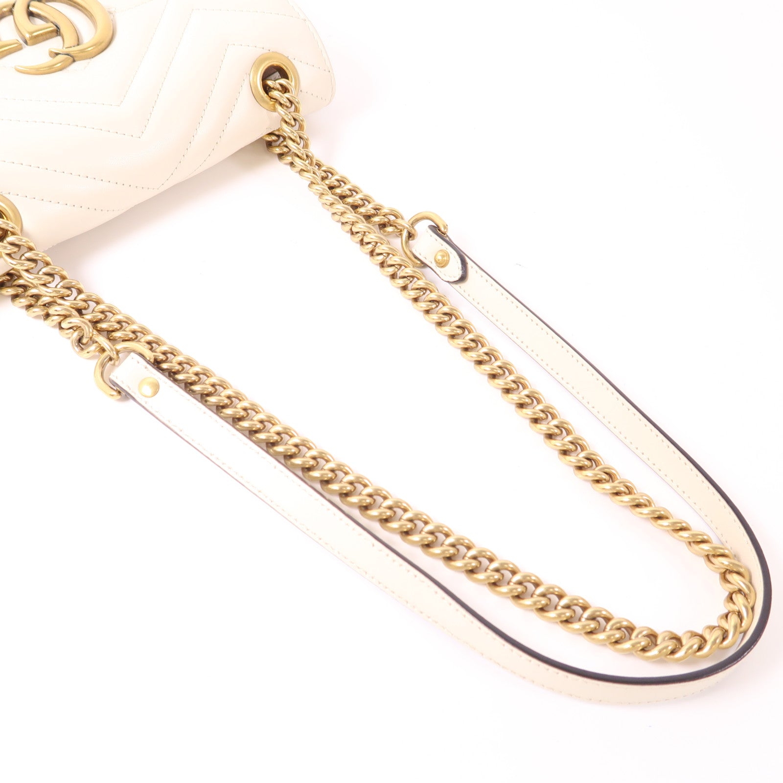 GUCCI 牛皮皮革GG Marmont Flap金扣肩背袋