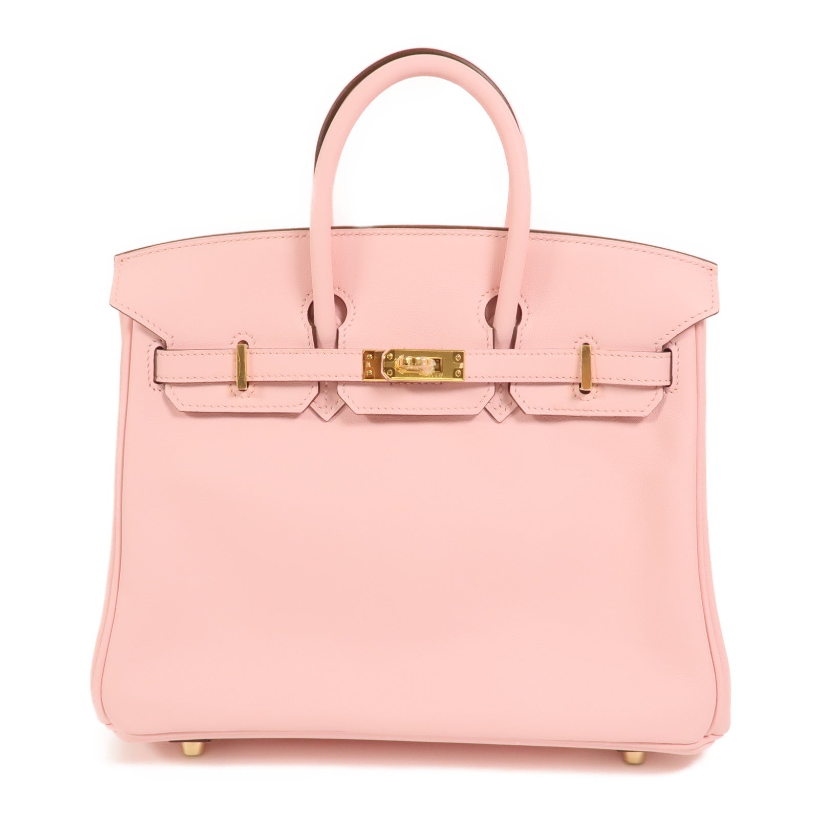 HERMES Swift皮革Birkin 25金扣手挽袋Rose Sakura