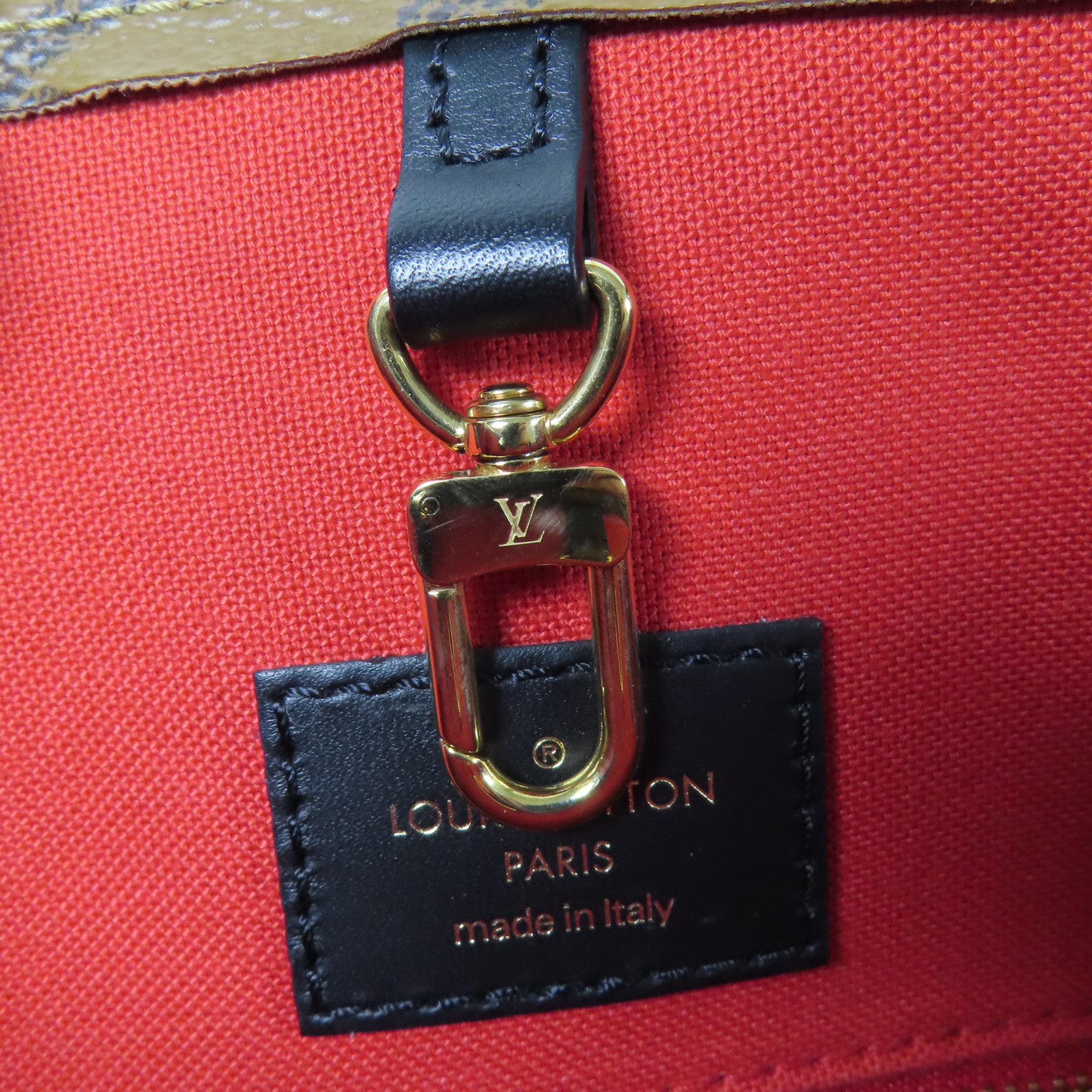 LOUIS VUITTON Monogram Giant On The Go MM金扣手挽肩背兩用袋