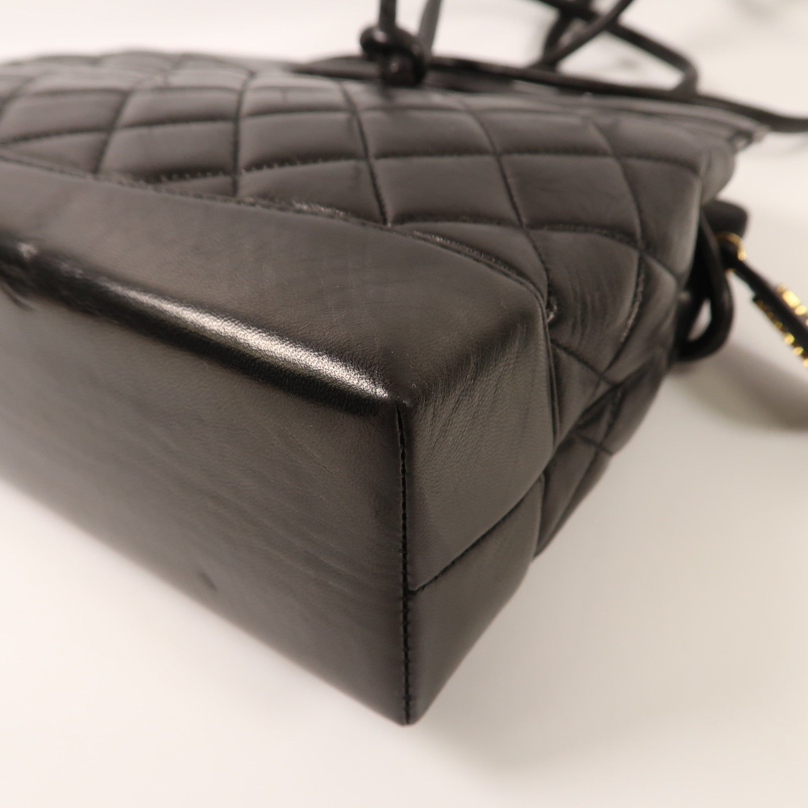 CHANEL 羊皮皮革Shoulder Bag金扣手挽肩背兩用袋
