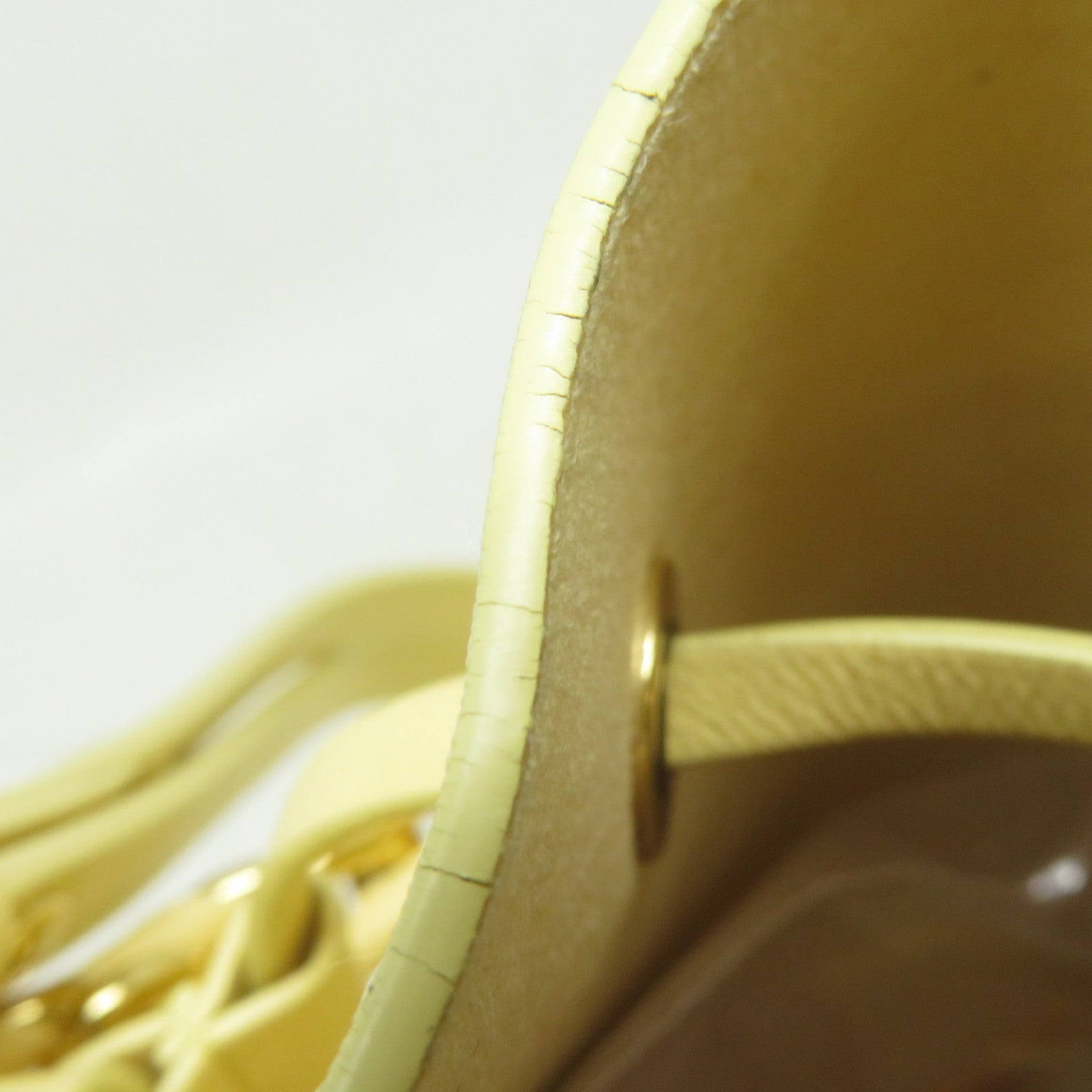 LOUIS VUITTON 牛皮皮革Neo Noe BB金扣肩背袋黃色