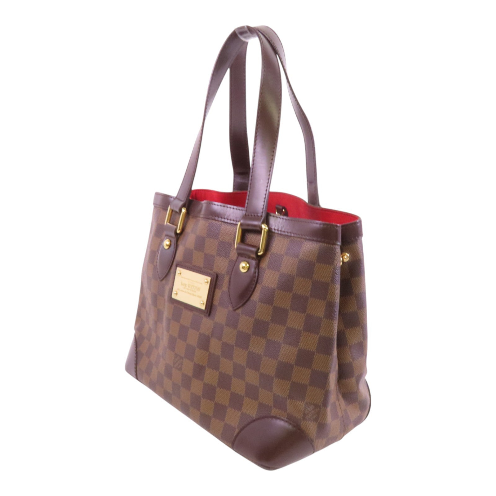 LOUIS VUITTON Damier Ebene Hampstead PM金扣肩背袋