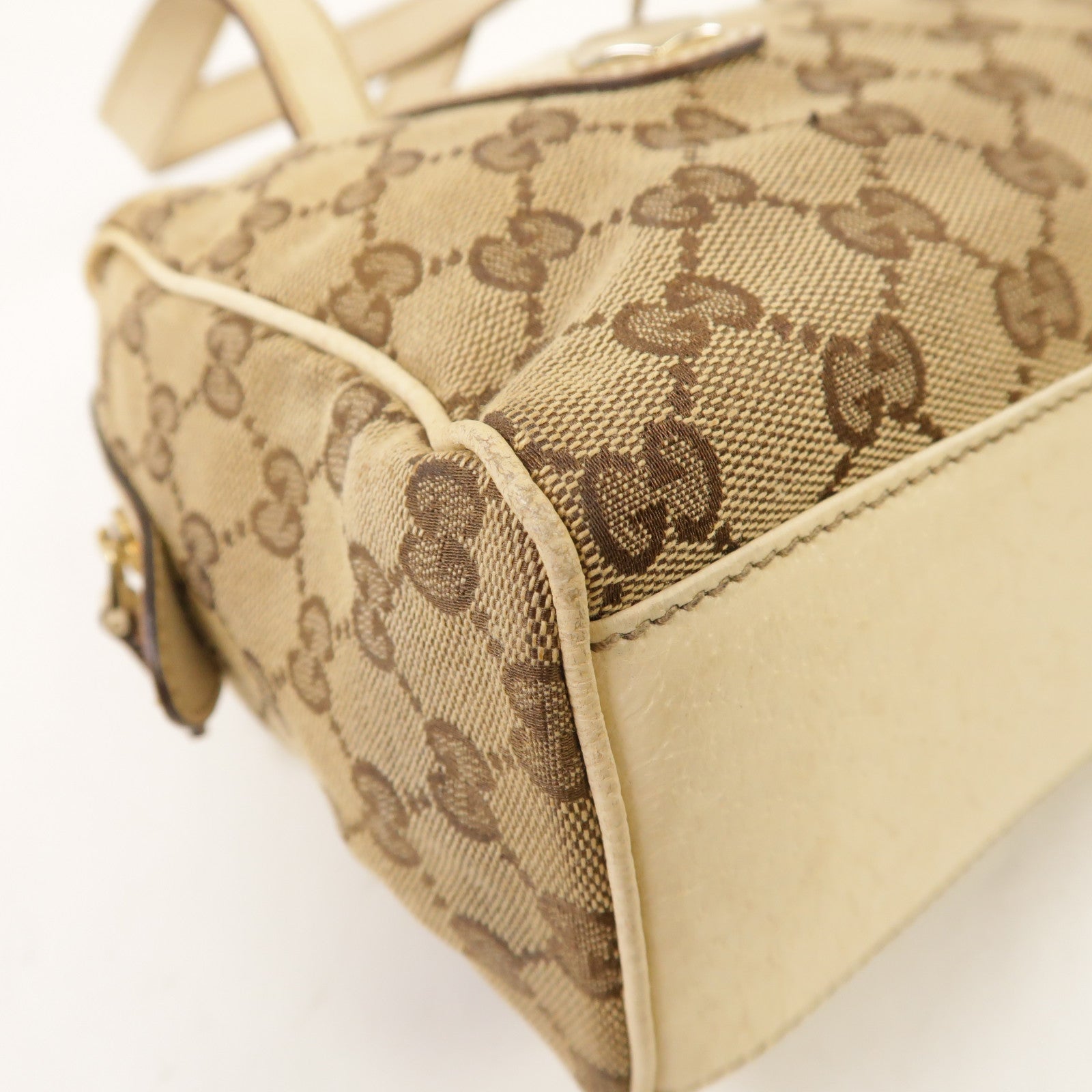 GUCCI 帆布Shoulder Bag金扣肩背袋啡色