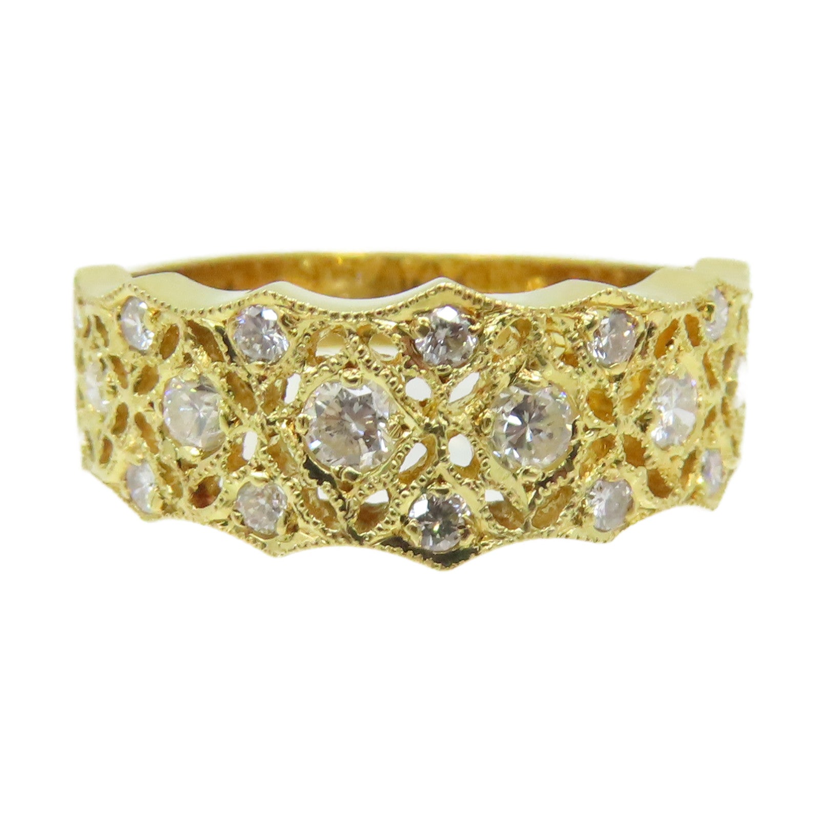 JEWELRY 【激減優惠】18K黃金/鑽石Diamond Ring戒指US#5.25