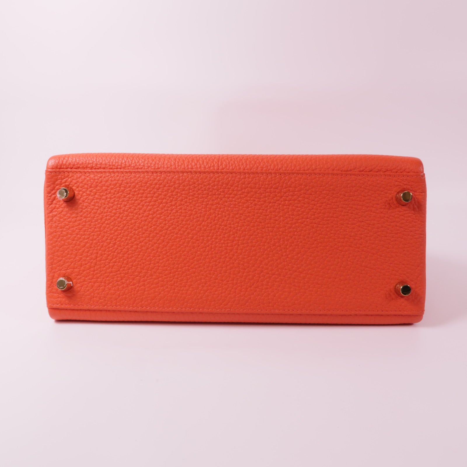 HERMES Togo皮革Kelly 28金扣手挽肩背兩用袋Capucine