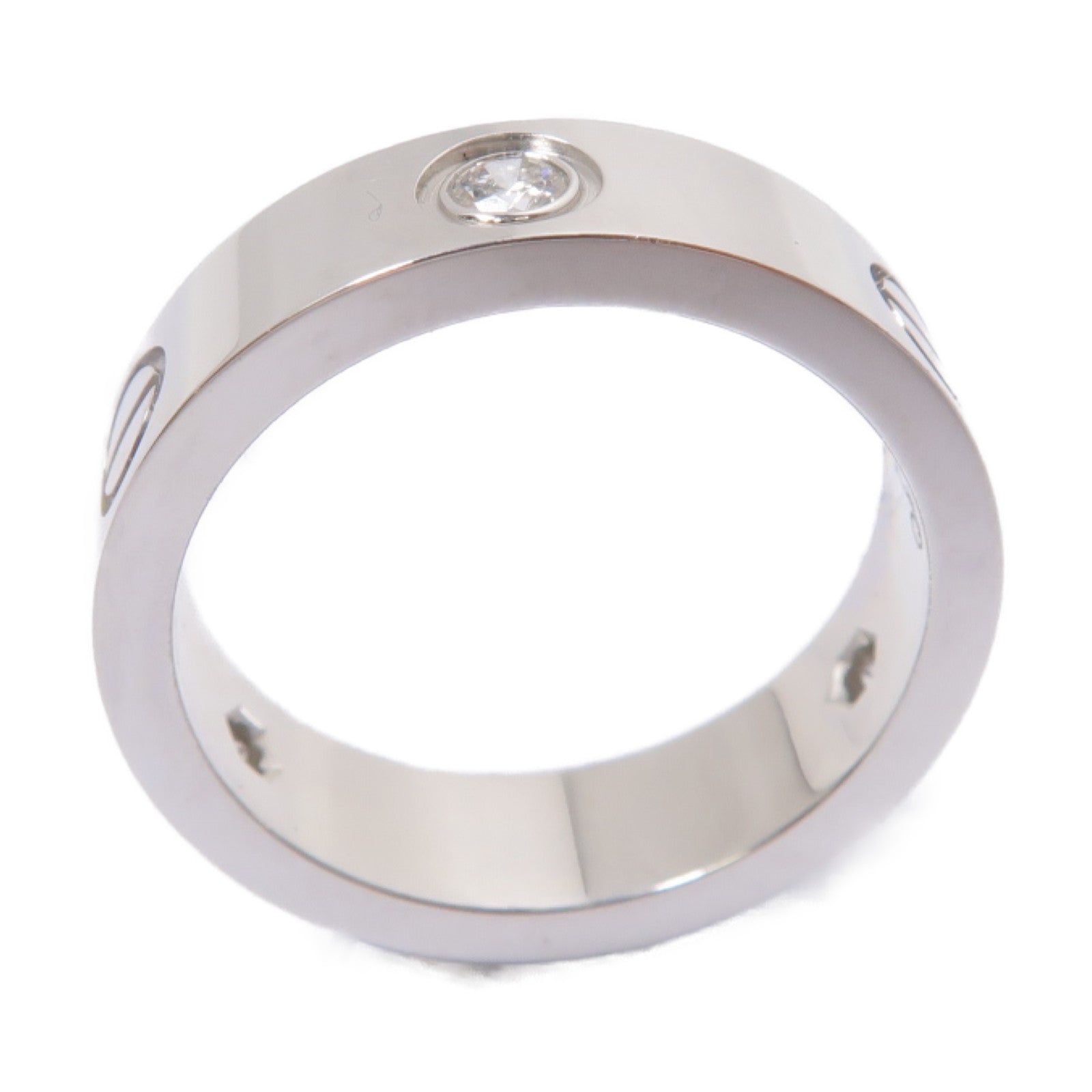 CARTIER 18K白金Love Diamond Ring鑽石戒指Cartier#56/#US7.75