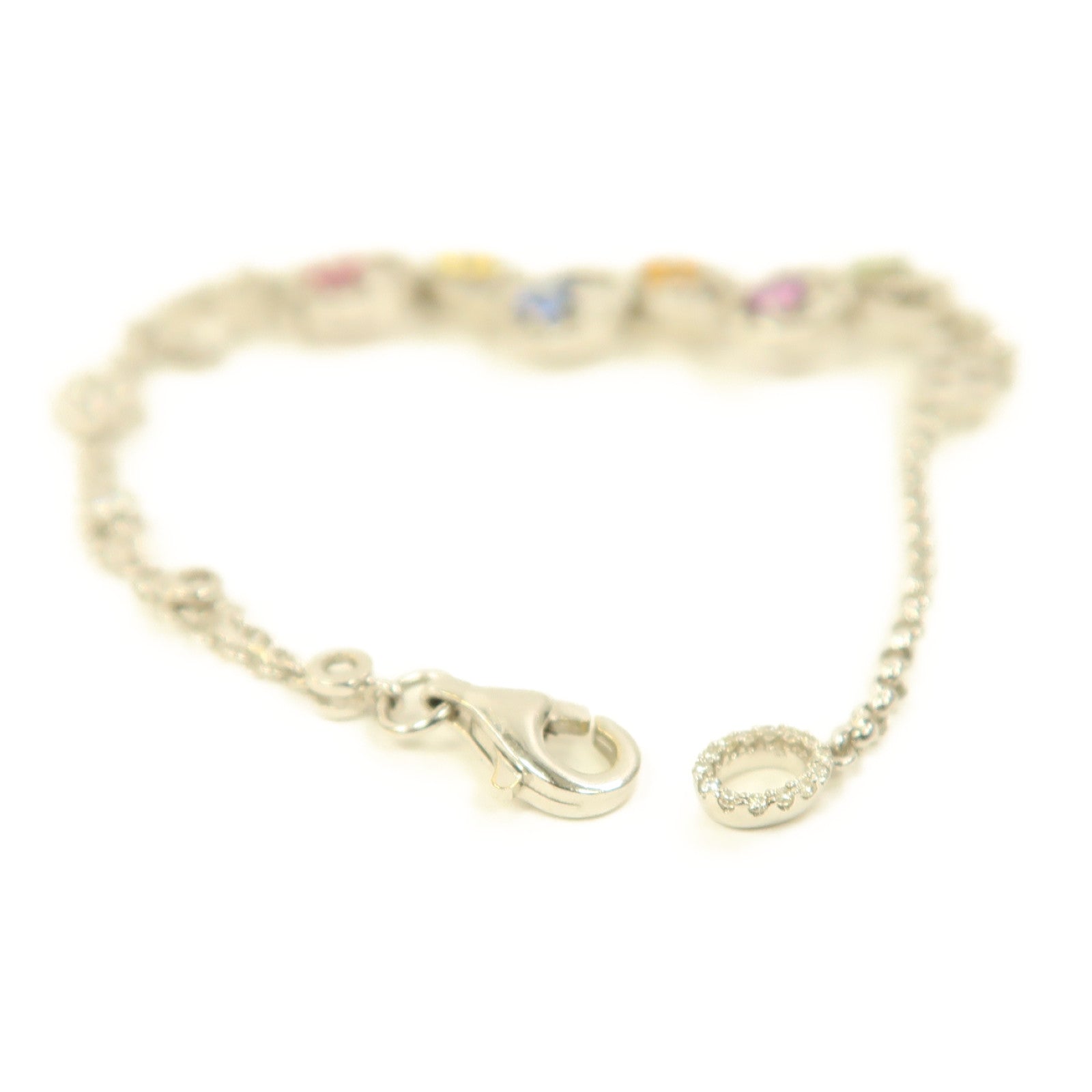 JEWELRY 18K白金Diamond Bracelet鑽石項鏈銀色/彩色