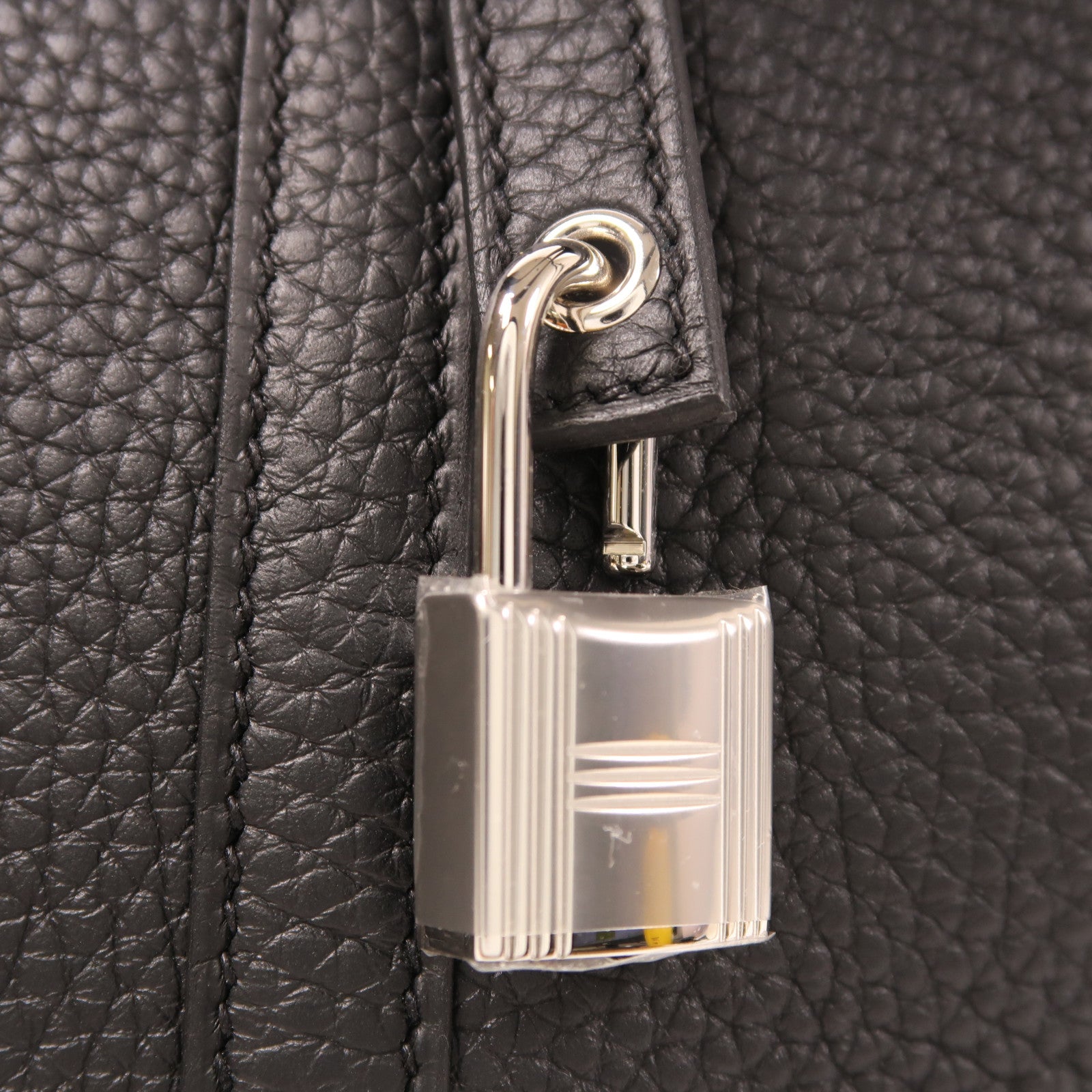 HERMES 【激減優惠】Clemence皮革Picotin MM銀扣手挽袋Noir黑色