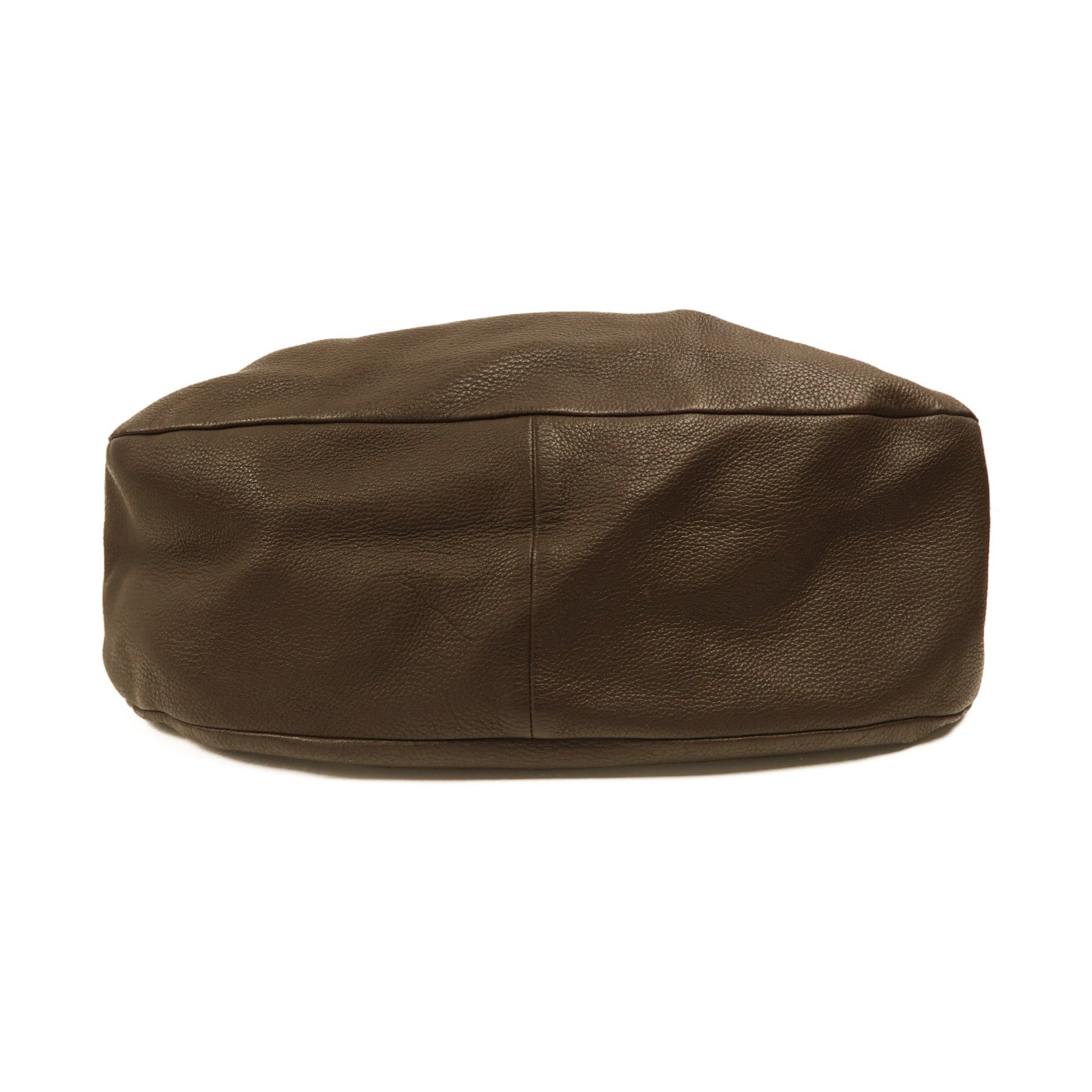BOTTEGA VENETA 織紋皮革Shoulder Bag金扣肩背袋啡色