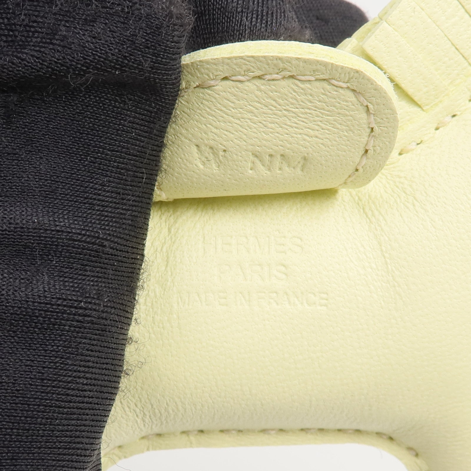 HERMES Milo皮革Rodeo PM掛飾Jaune Milton