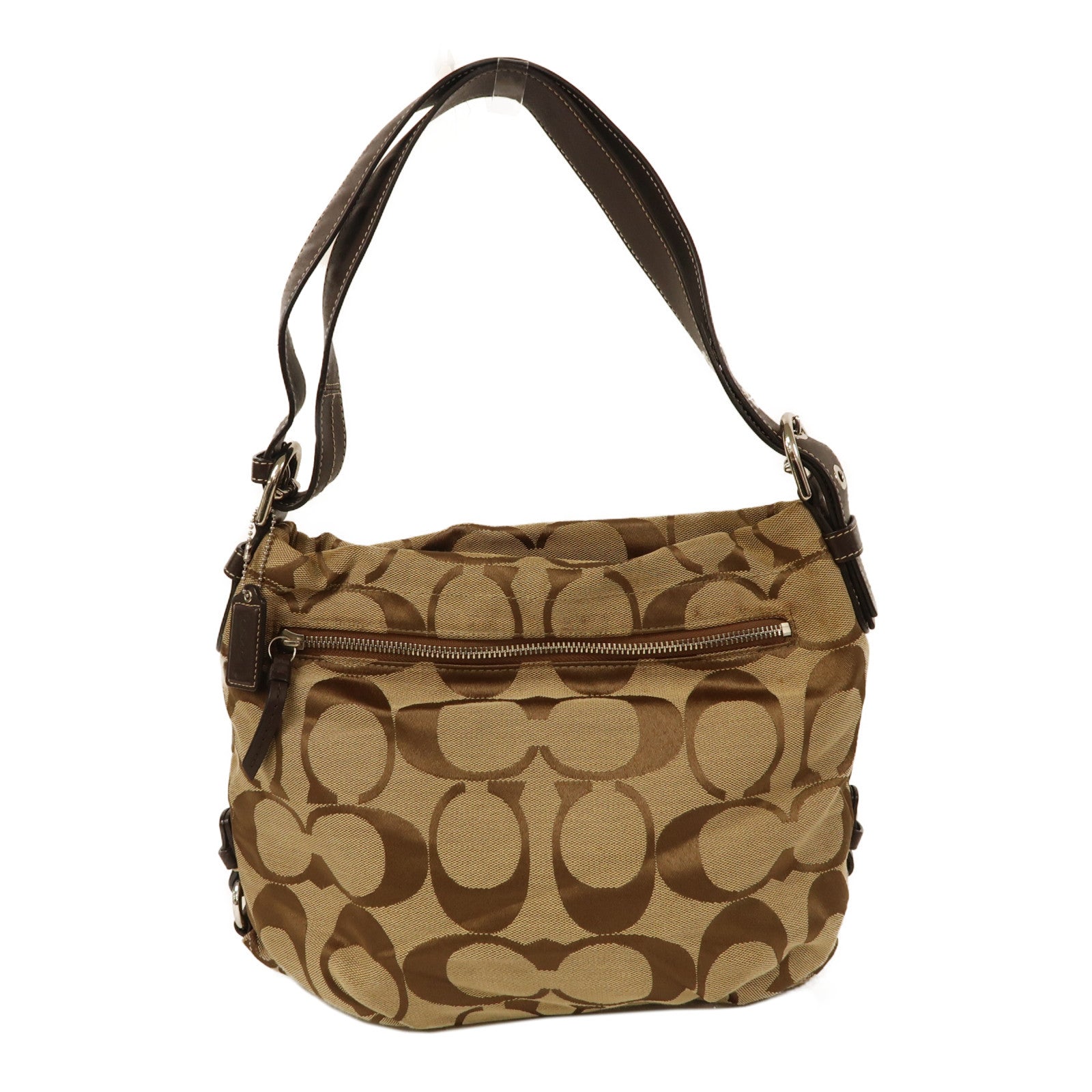 COACH GHW Shoulder Bag K1176-F15067 Canvas Brown