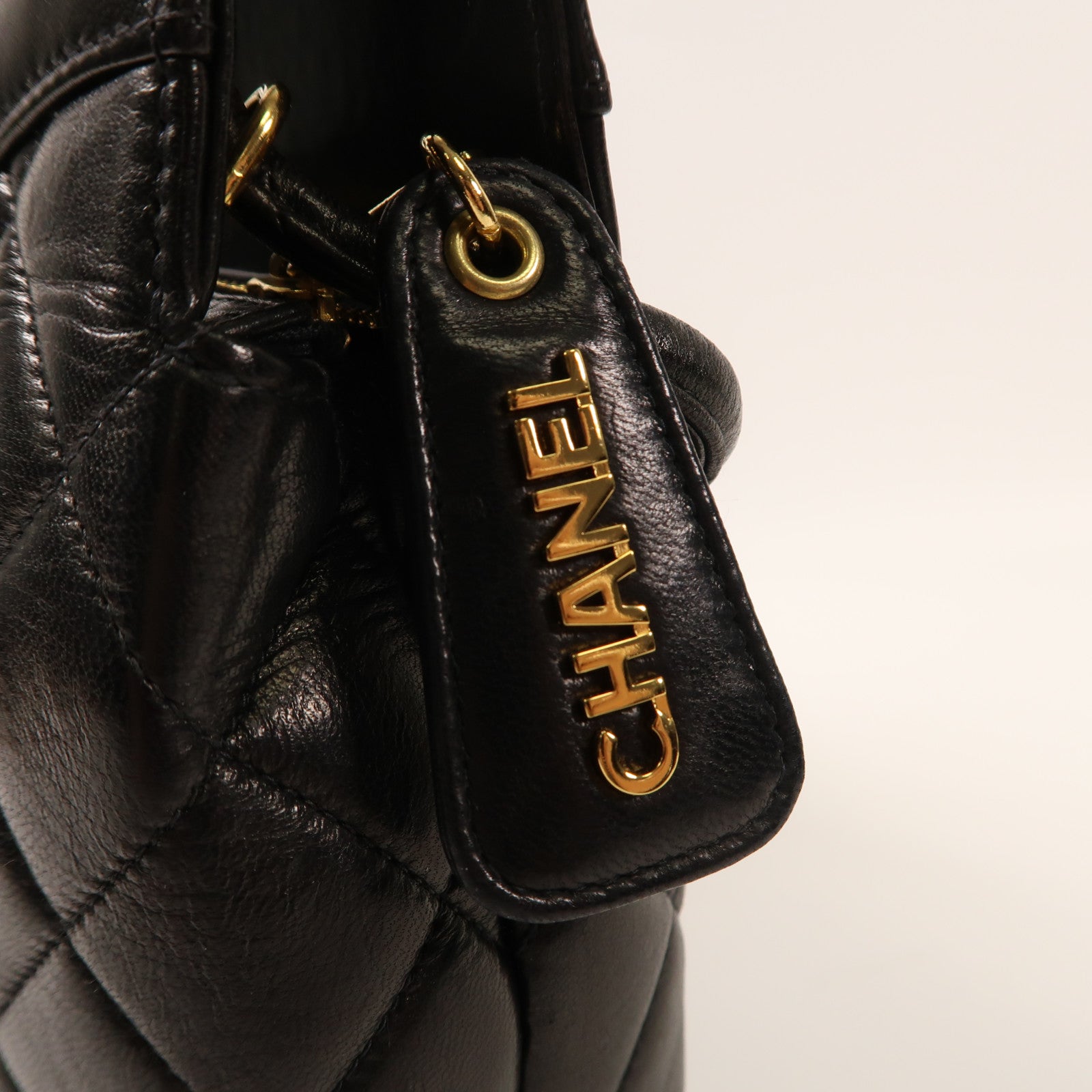 CHANEL 羊皮皮革Shoulder Bag金扣手挽肩背兩用袋