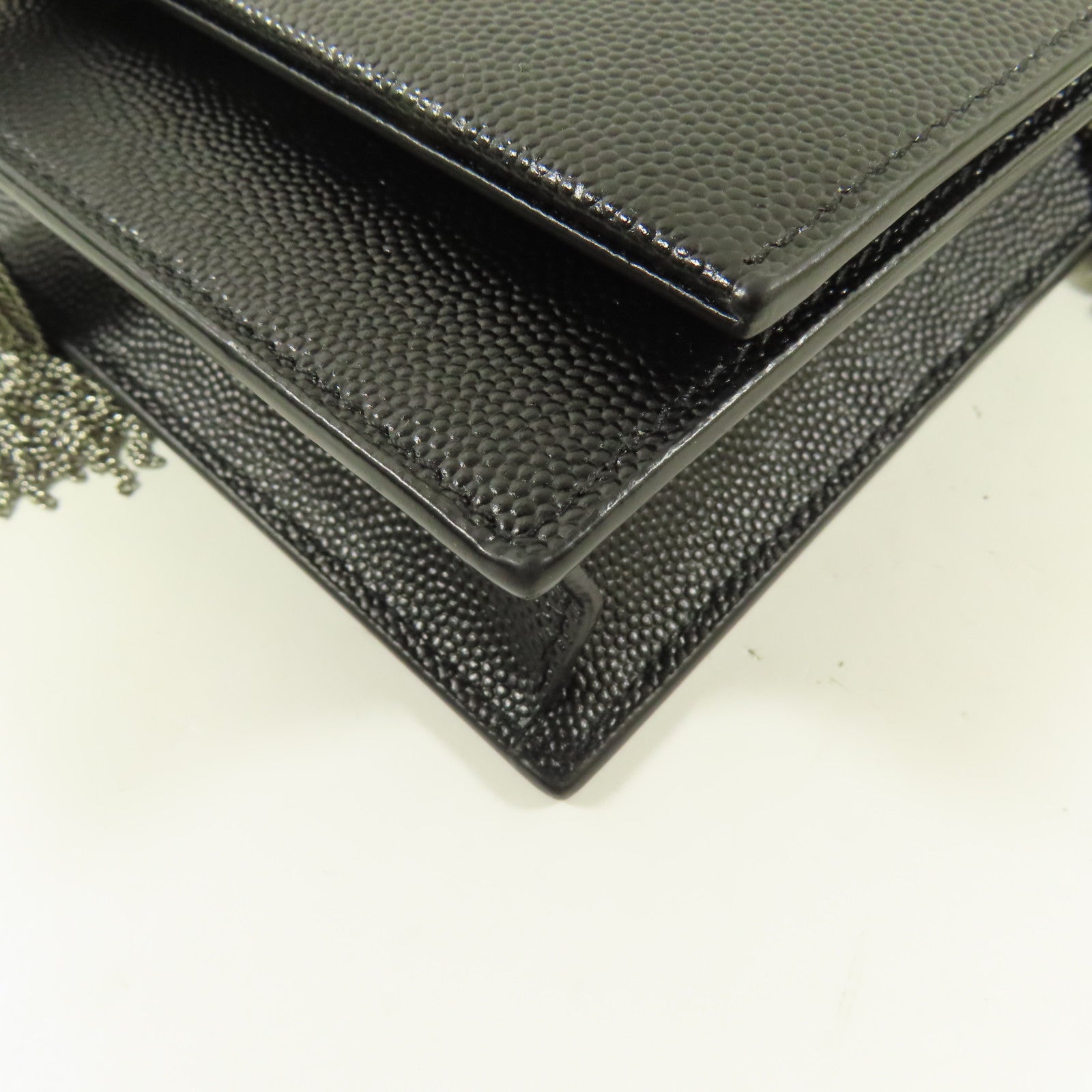 SAINT LAURENT 牛皮皮革Kate Shoulder Bag銀扣鏈帶肩背袋