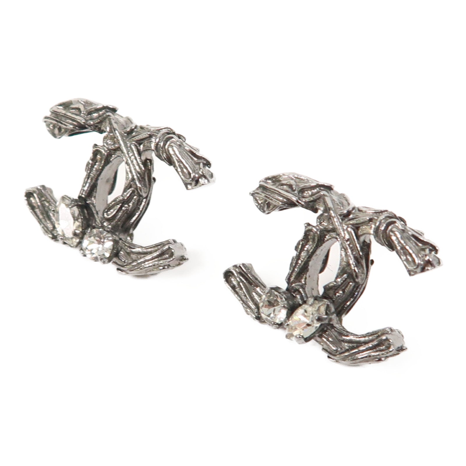 CHANEL 金屬Earrings耳環銀色