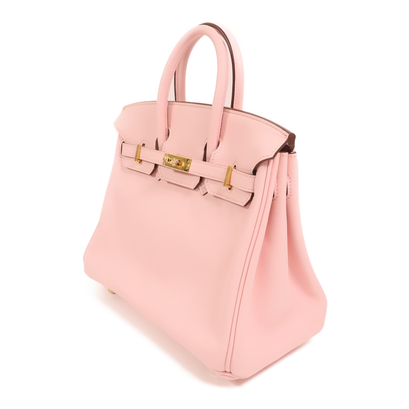 HERMES Swift皮革Birkin 25金扣手挽袋Rose Sakura