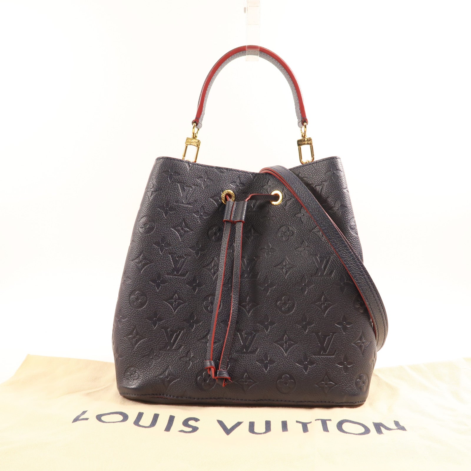 LOUIS VUITTON Monogram Empreinte Neo Noe MM金扣手挽肩背兩用袋