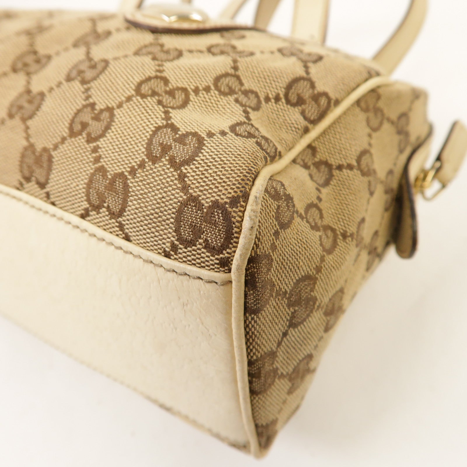 GUCCI 帆布Shoulder Bag金扣肩背袋啡色