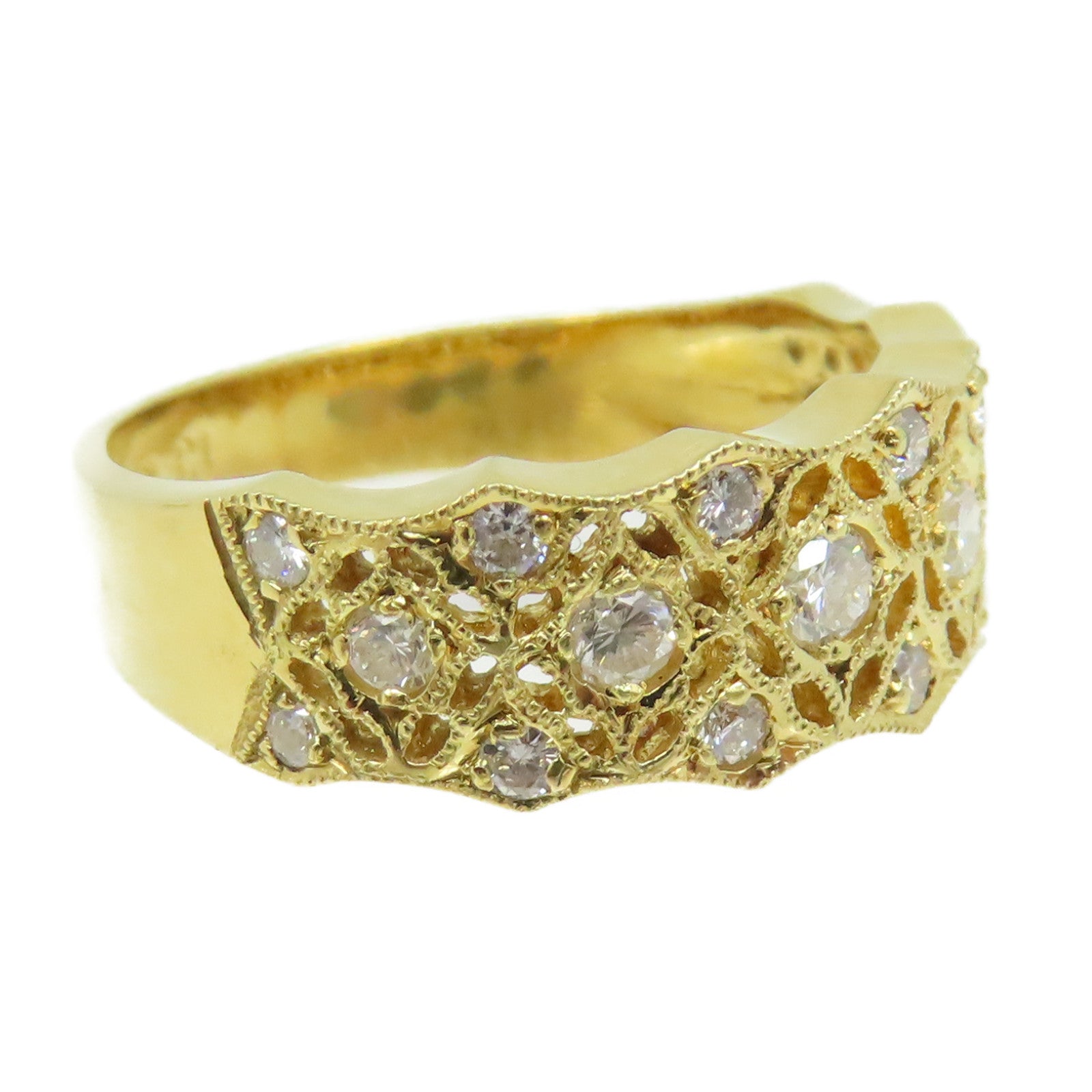 JEWELRY 【激減優惠】18K黃金/鑽石Diamond Ring戒指US#5.25