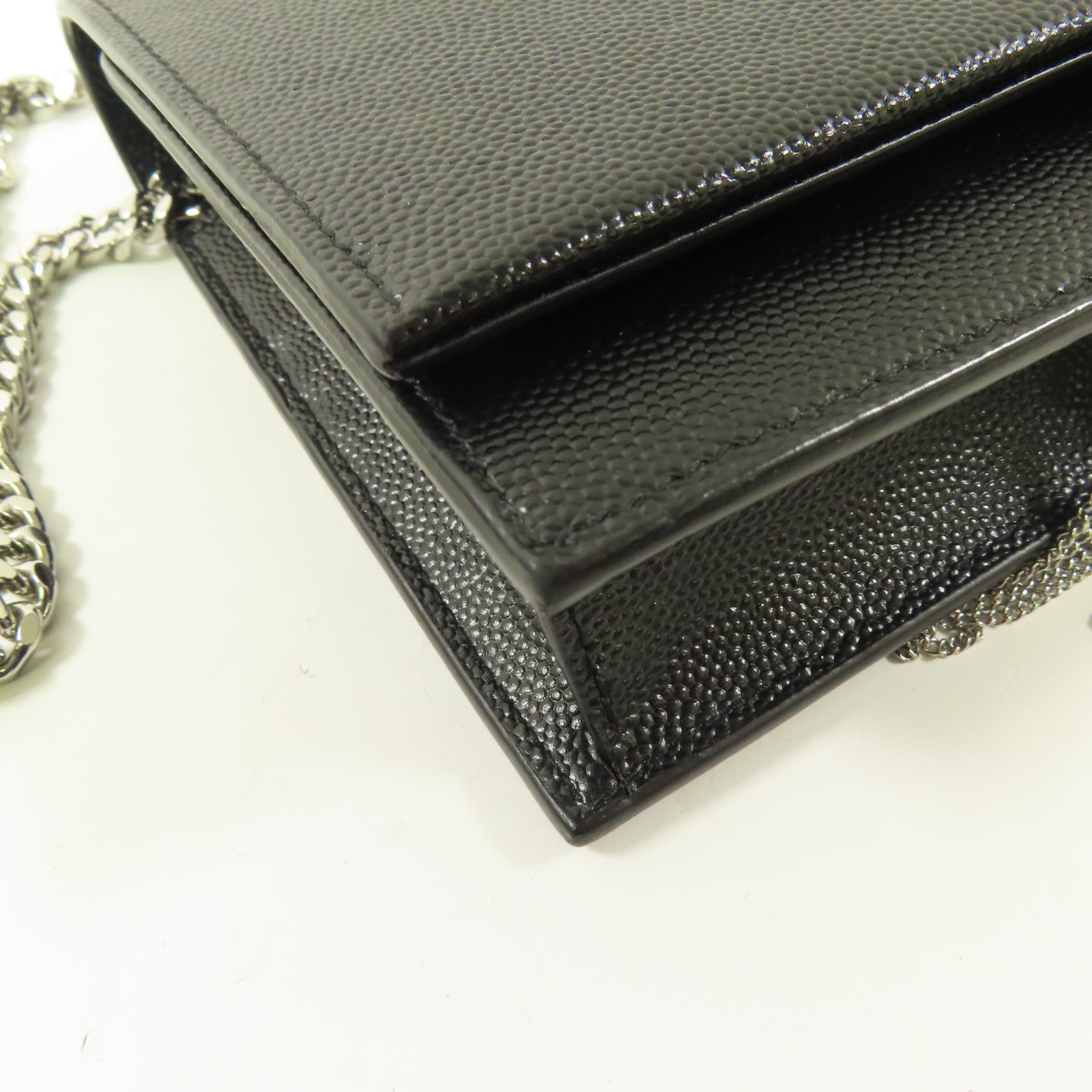 SAINT LAURENT 牛皮皮革Kate Shoulder Bag銀扣鏈帶肩背袋