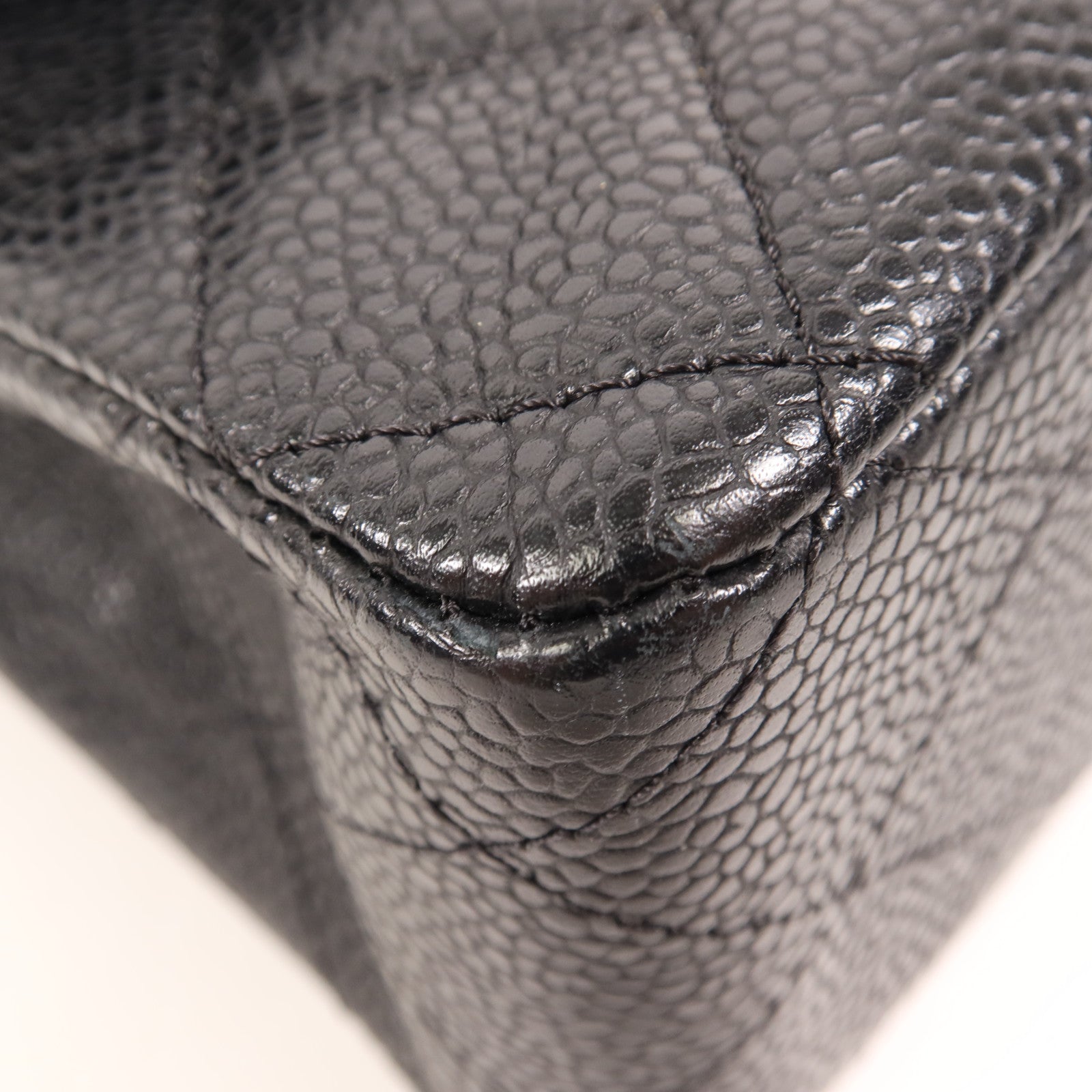 CHANEL 牛皮皮革Classic 25銀扣鏈帶肩背袋