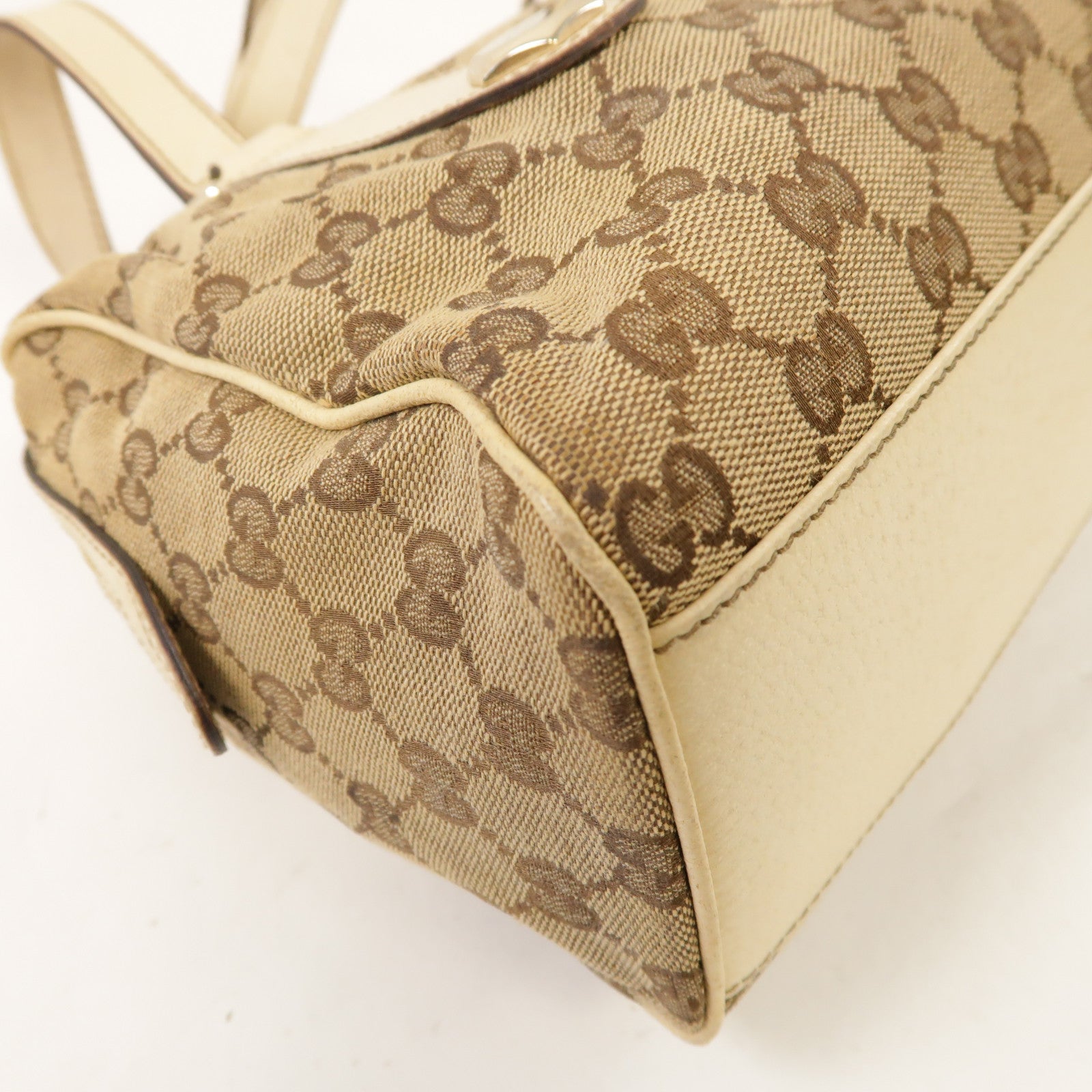GUCCI 帆布Shoulder Bag金扣肩背袋啡色