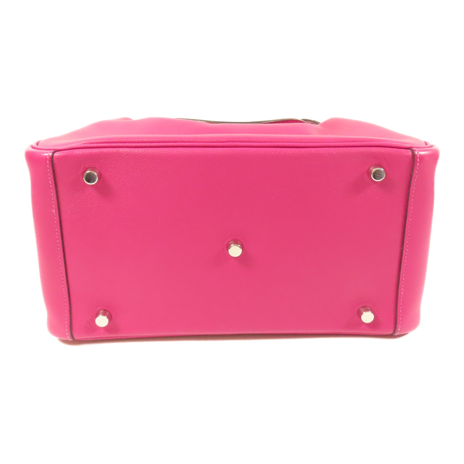 HERMES PHW Lindy 30 2Way Shoulder Hand Bag Evercolor Leather Rose Purple