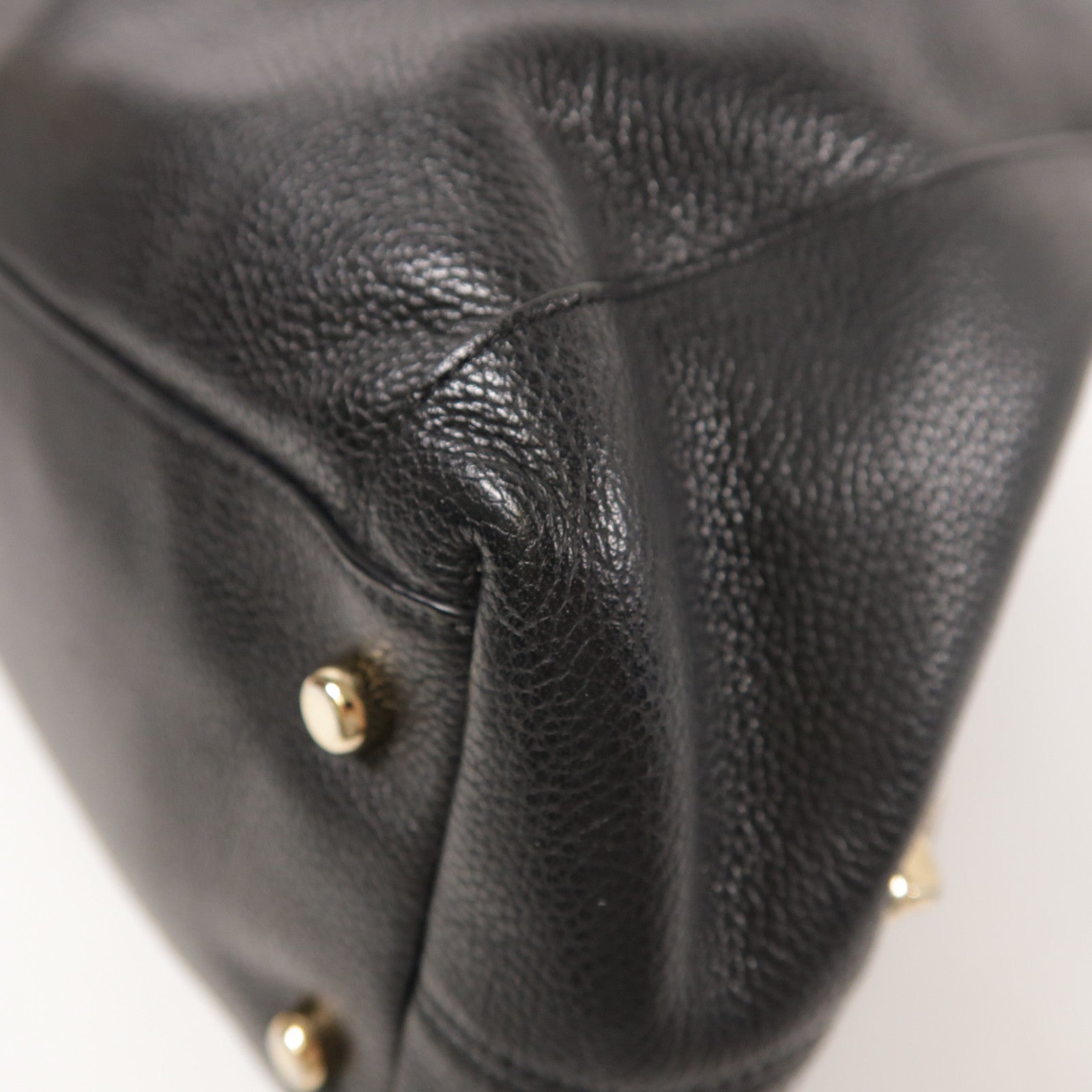 COACH 牛皮皮革Shoulder Bag銀扣肩背袋