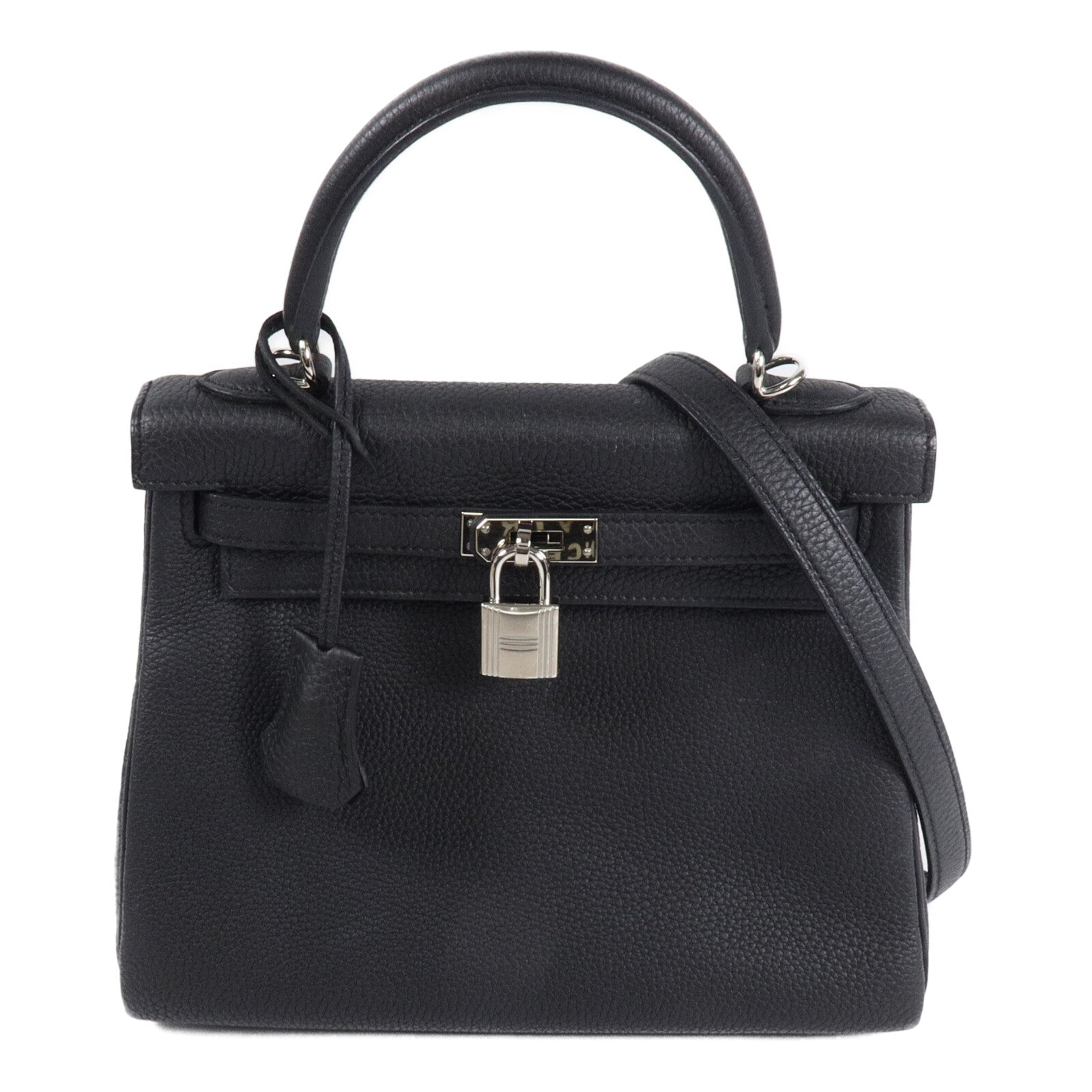 HERMES Togo皮革Kelly 25手挽肩背兩用袋Noir
