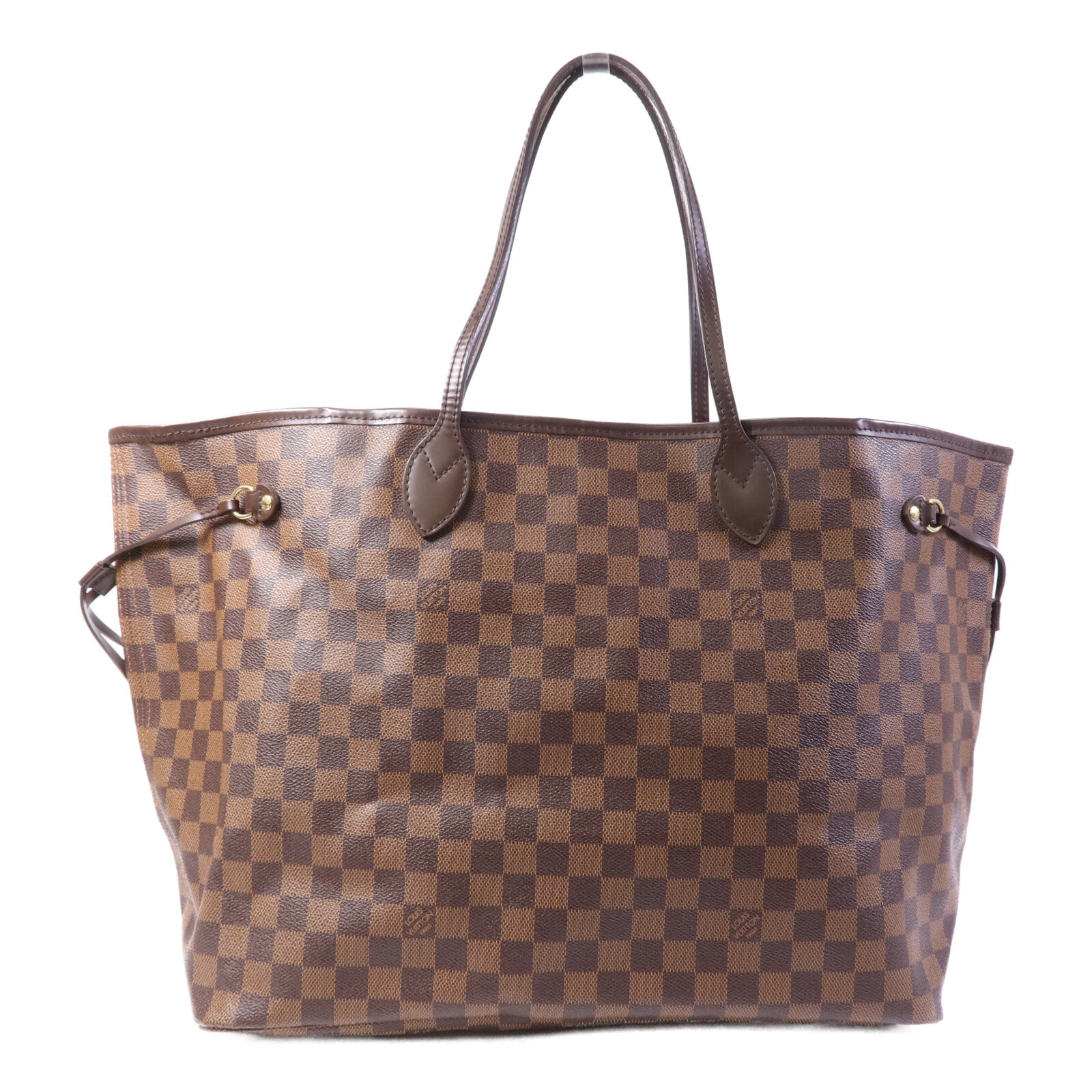 LOUIS VUITTON Damier Neverfull GM金扣肩背袋