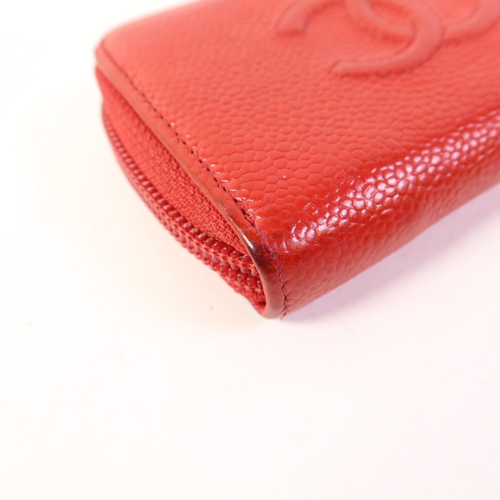 CHANEL 牛皮皮革Coin Case銀扣零錢包