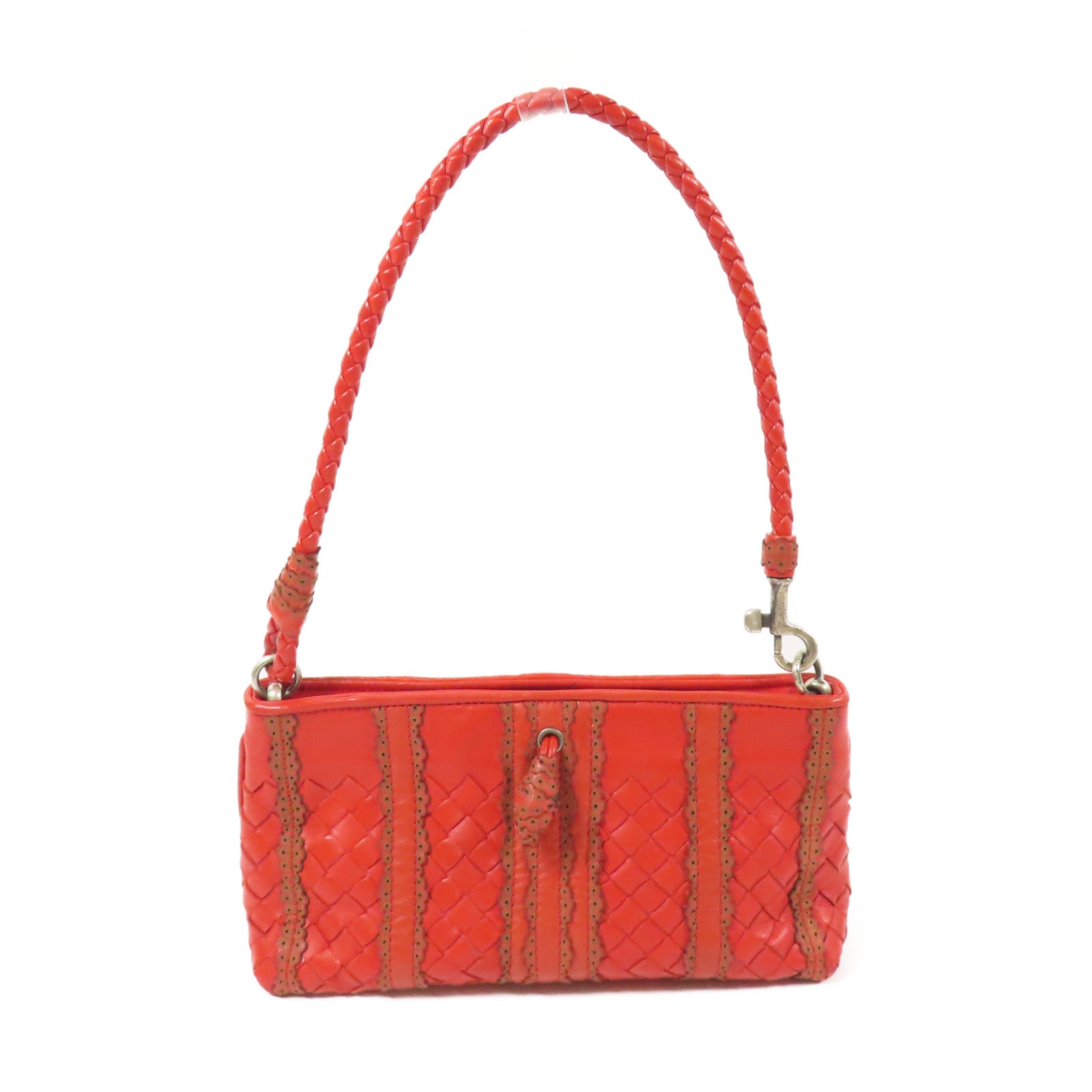 BOTTEGA VENETA 皮革Shoulder Bag銀扣肩背袋