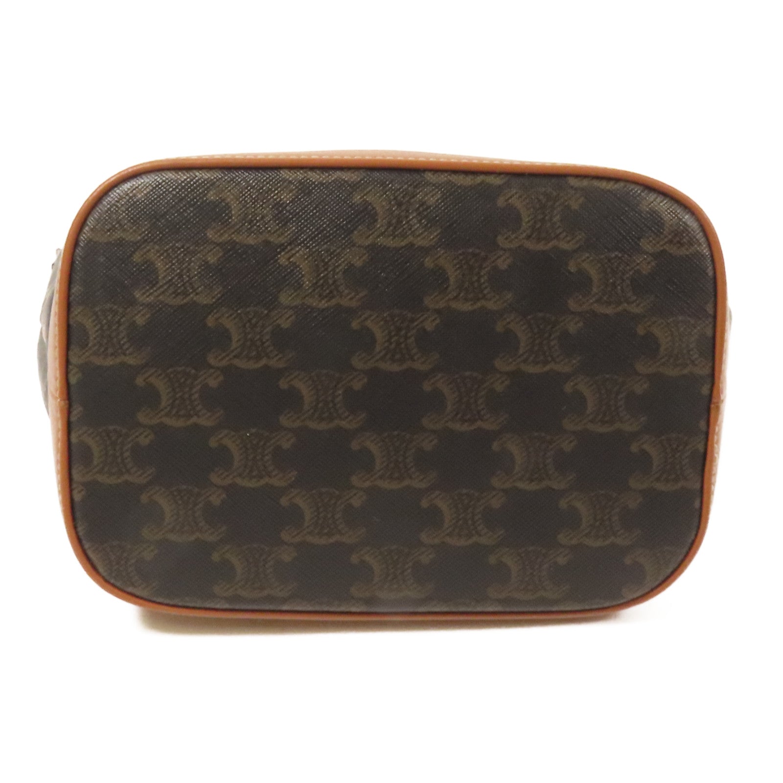 CELINE 塗層帆布Triomphe Bucket金扣肩背袋