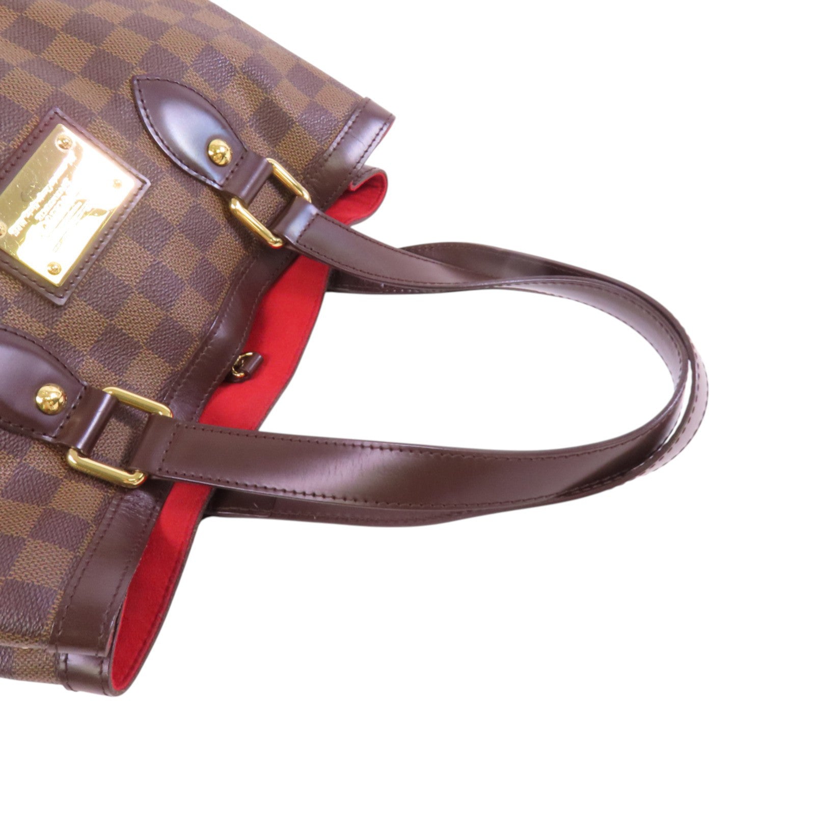 LOUIS VUITTON Damier Ebene Hampstead PM金扣肩背袋